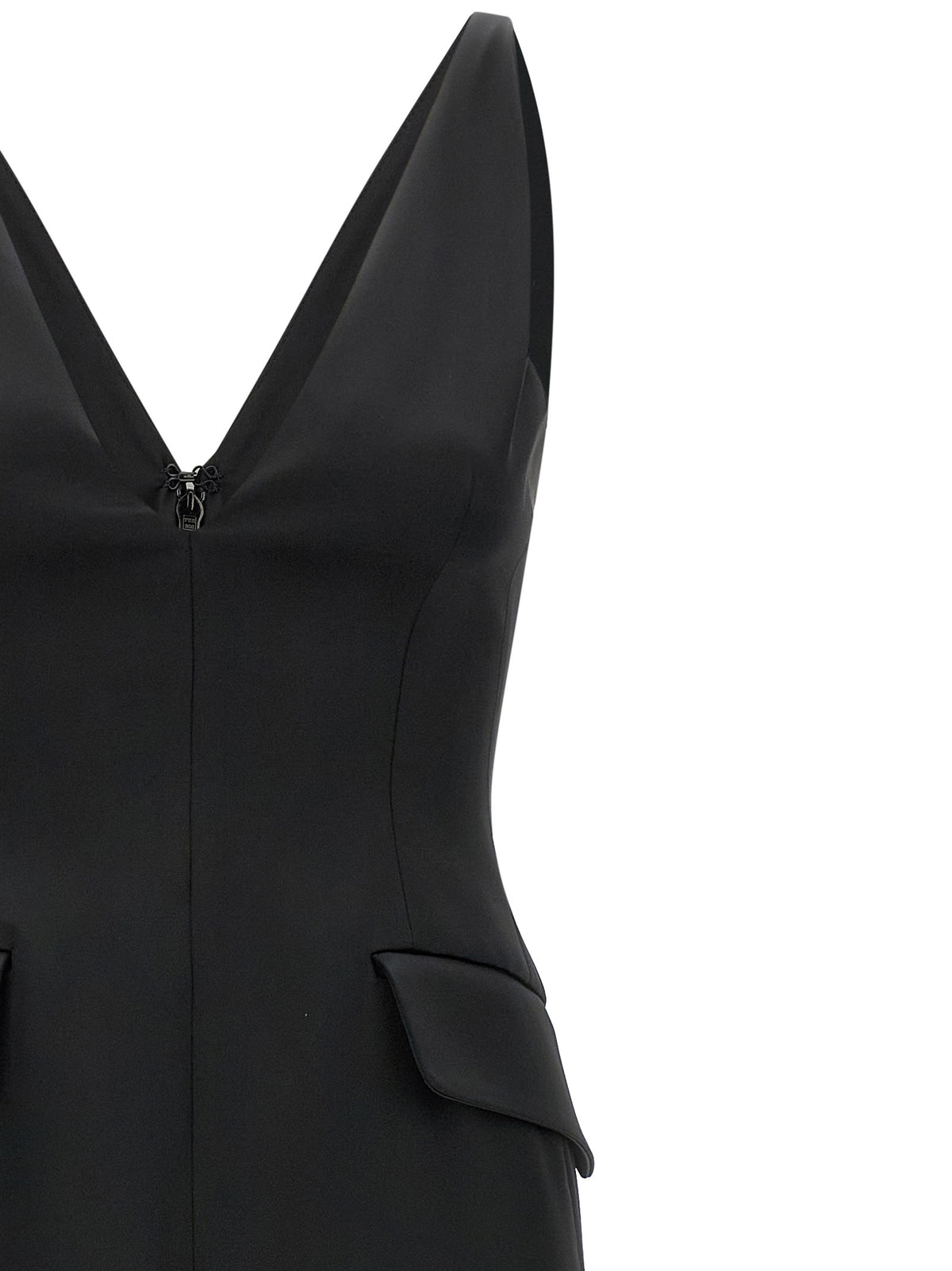 Sportmax Black Acetate Midi Women's Dress