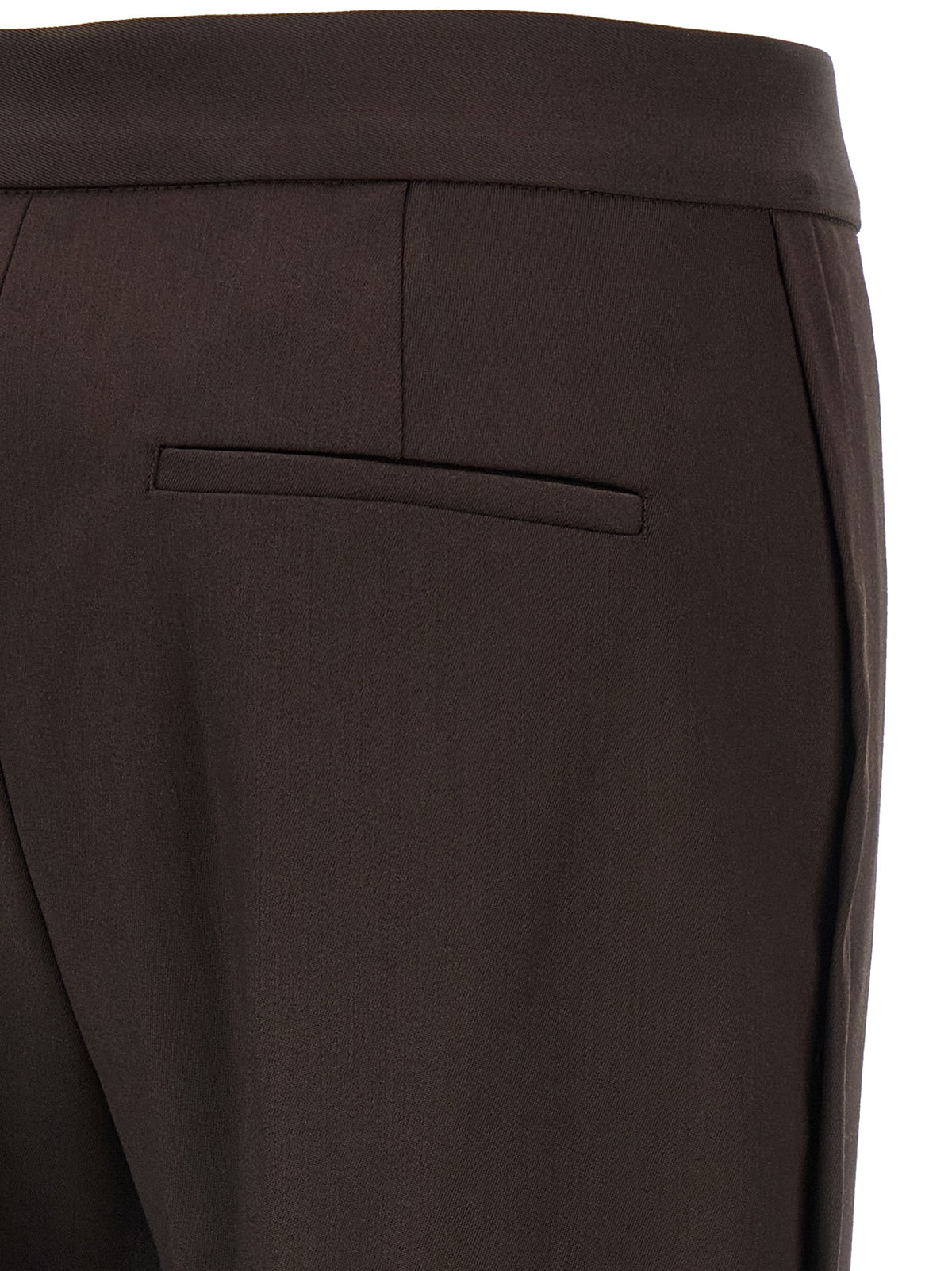 Sportmax Brown Virgin Wool Dress Women's Pants