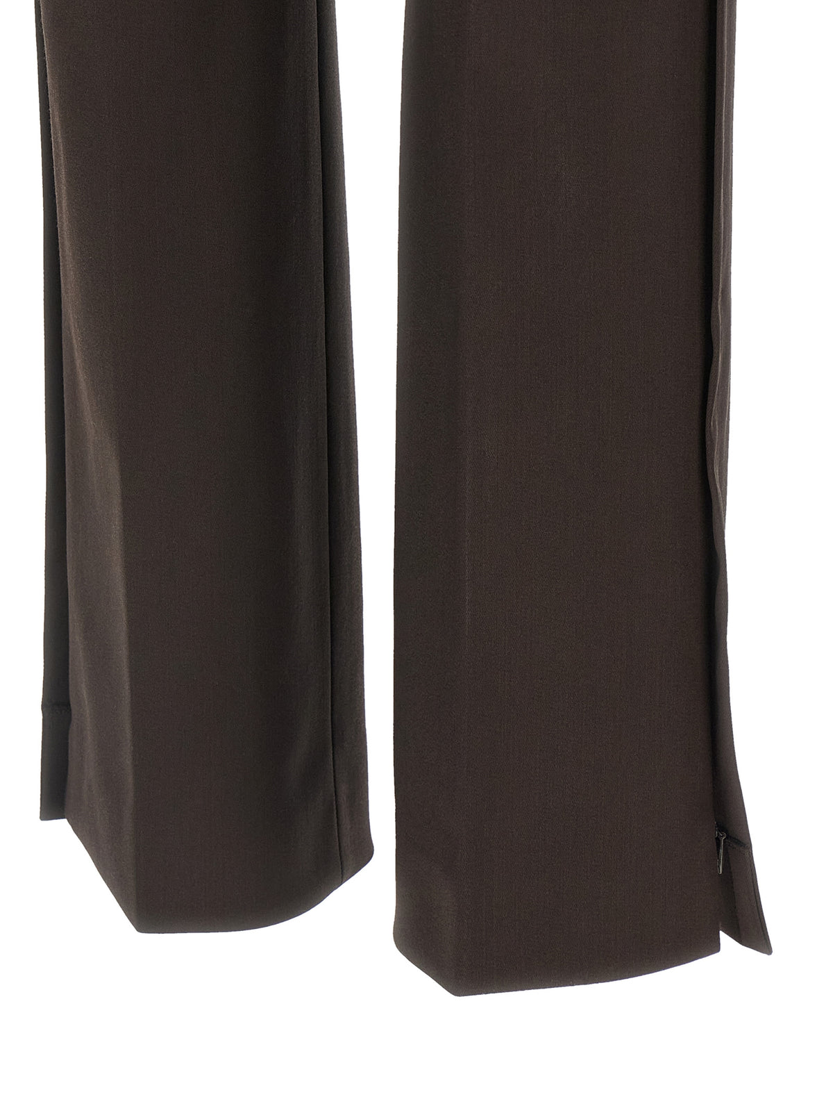 Sportmax Brown Virgin Wool Dress Women's Pants