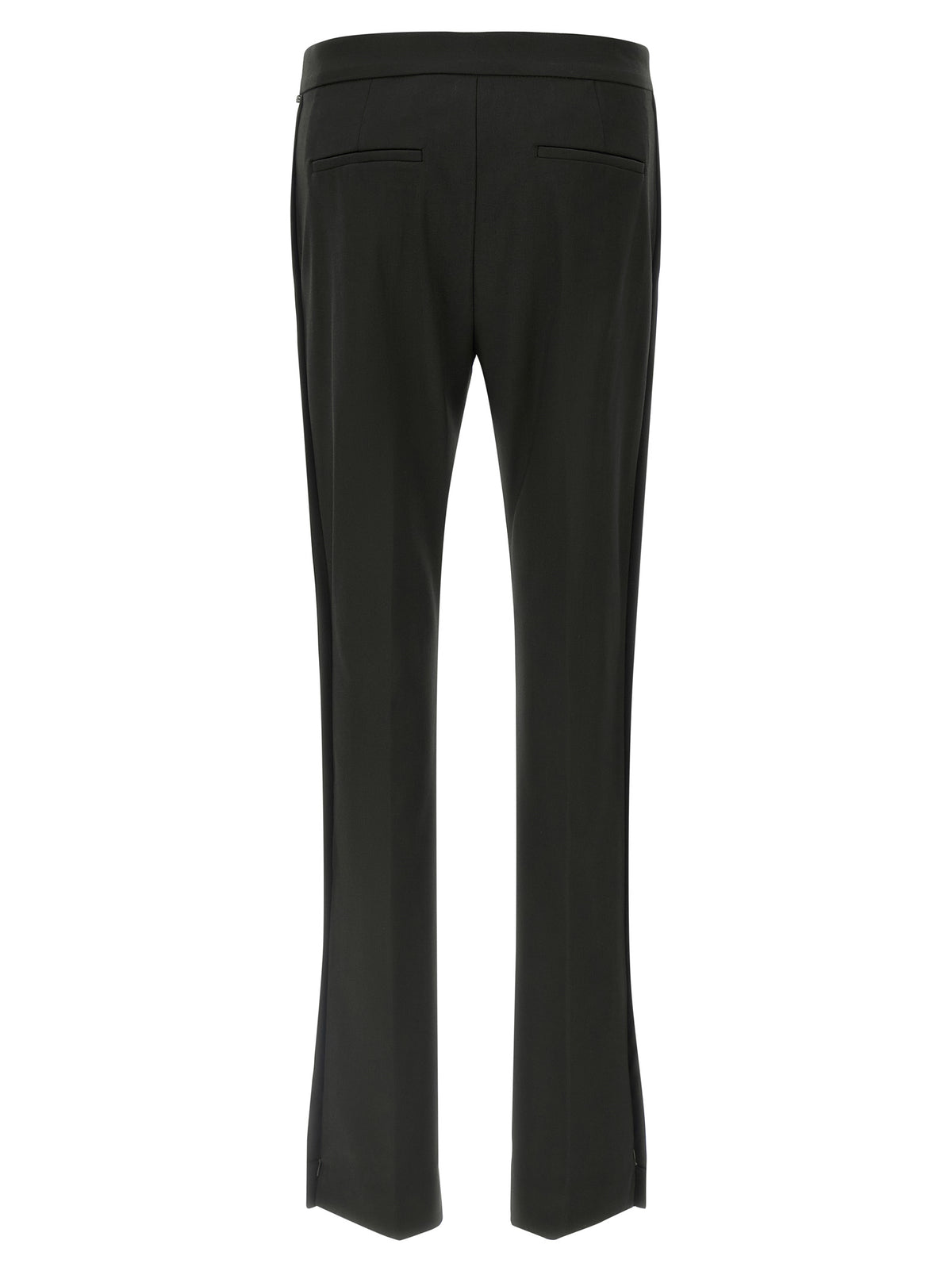 Sportmax Black Virgin Wool Flared Women's Pants