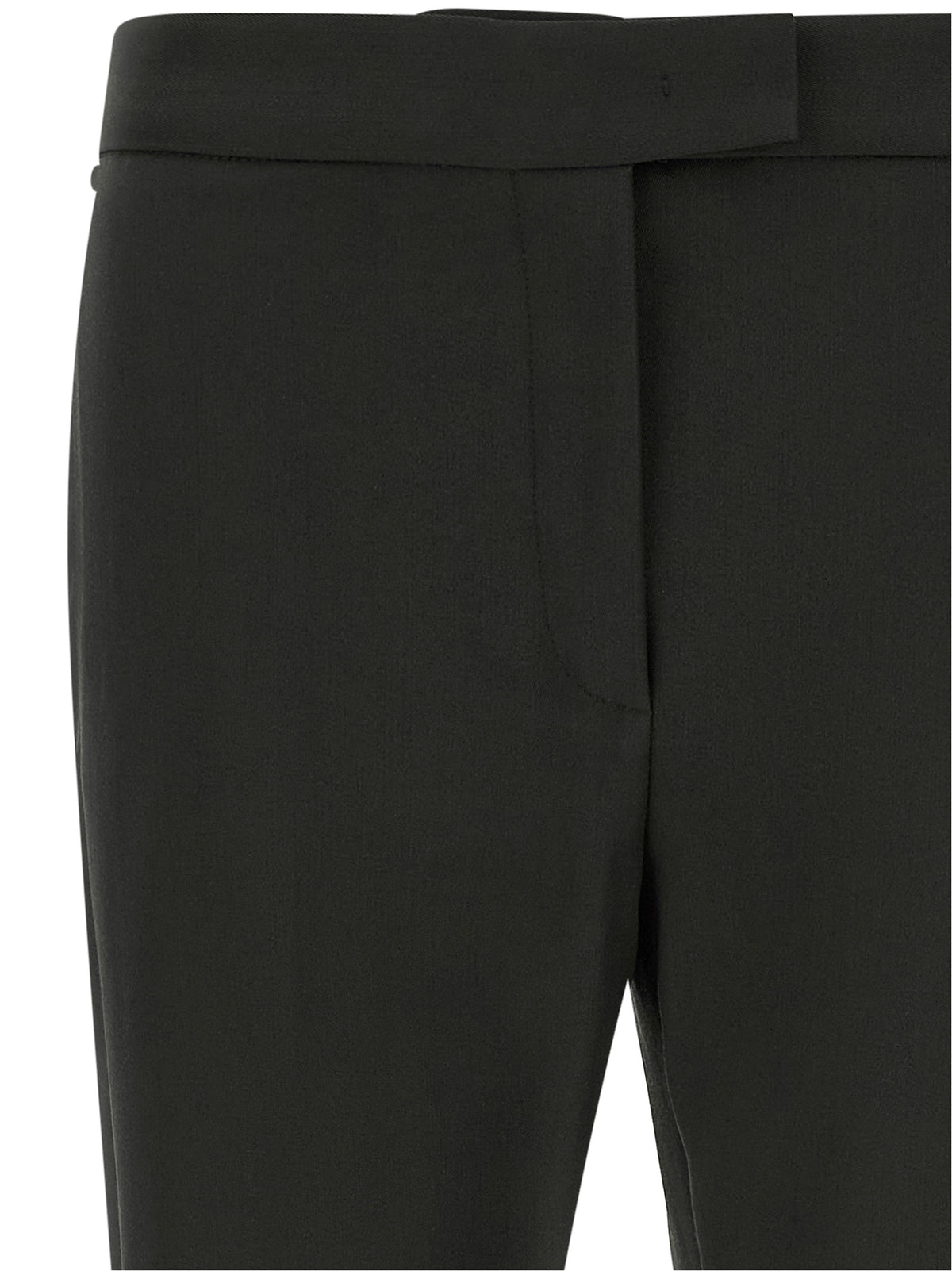 Sportmax Black Virgin Wool Flared Women's Pants