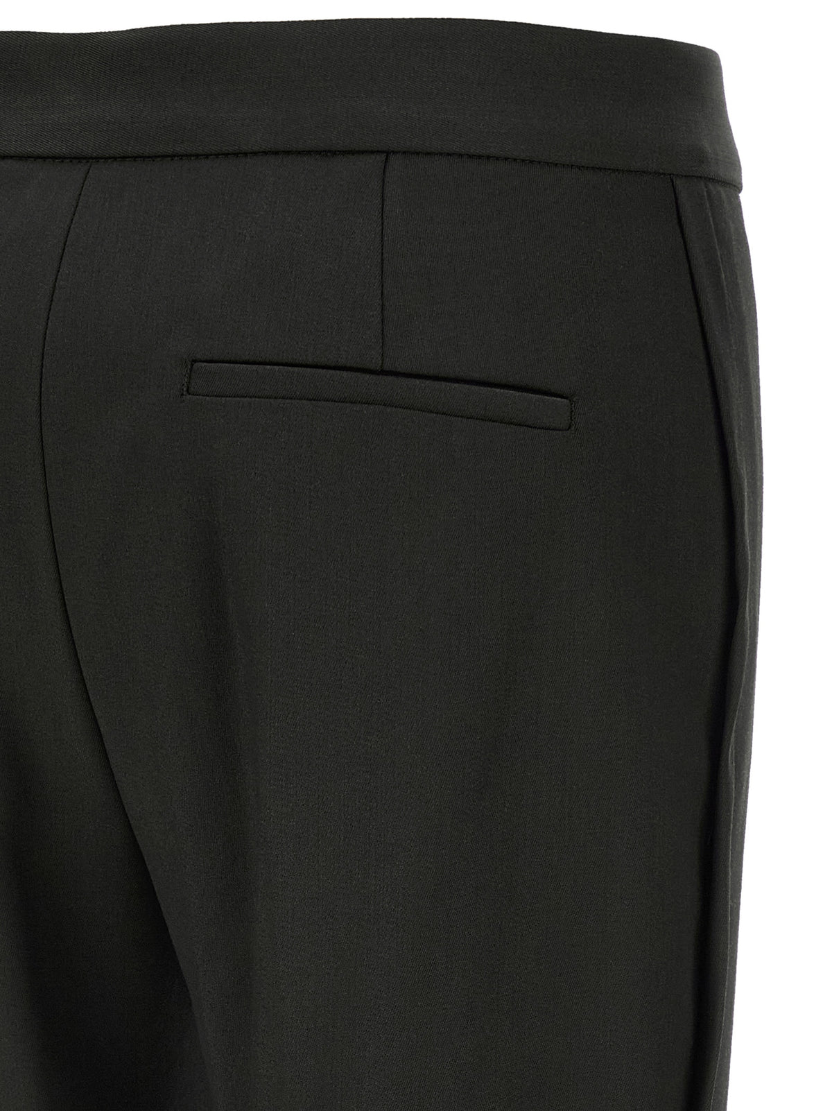 Sportmax Black Virgin Wool Flared Women's Pants