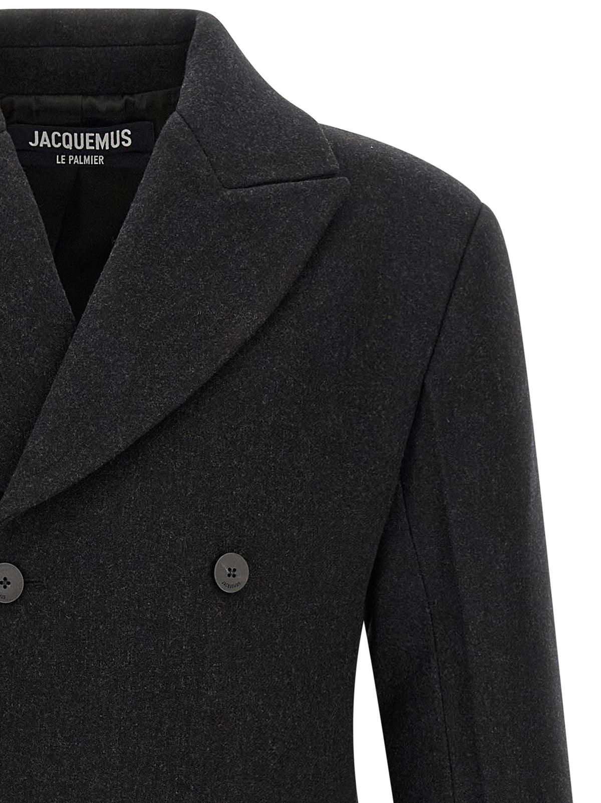 Jacquemus Gray Virgin Wool Men's Coat