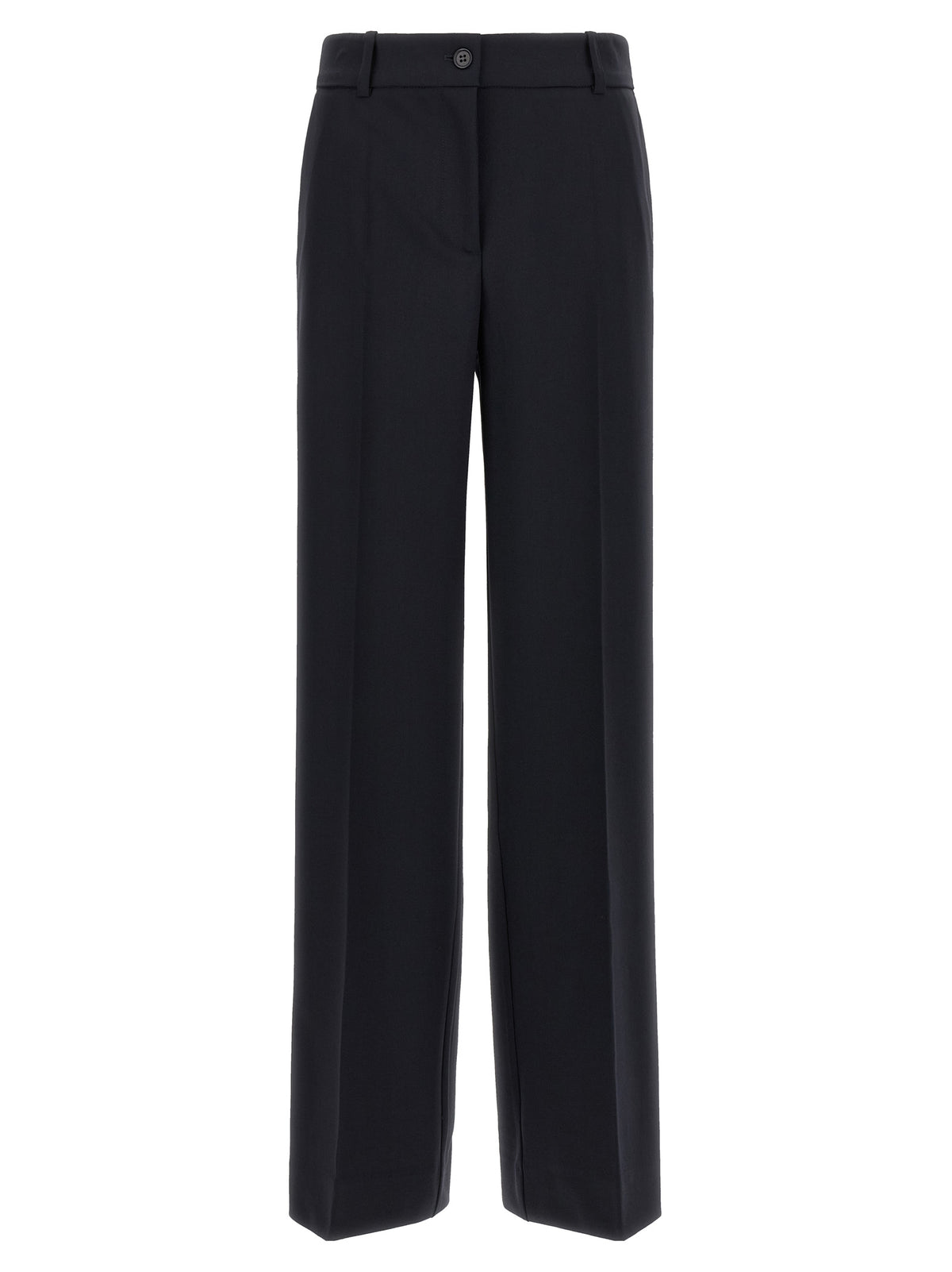 P.A.R.O.S.H. Black Virgin Wool Flared Women's Pants
