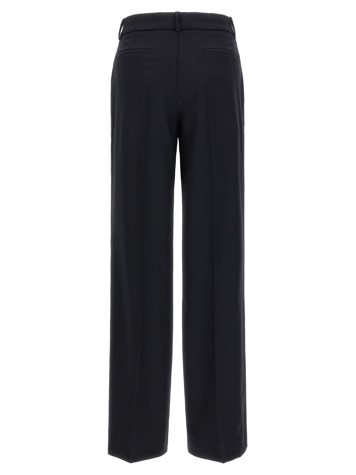 P.A.R.O.S.H. Black Virgin Wool Flared Women's Pants