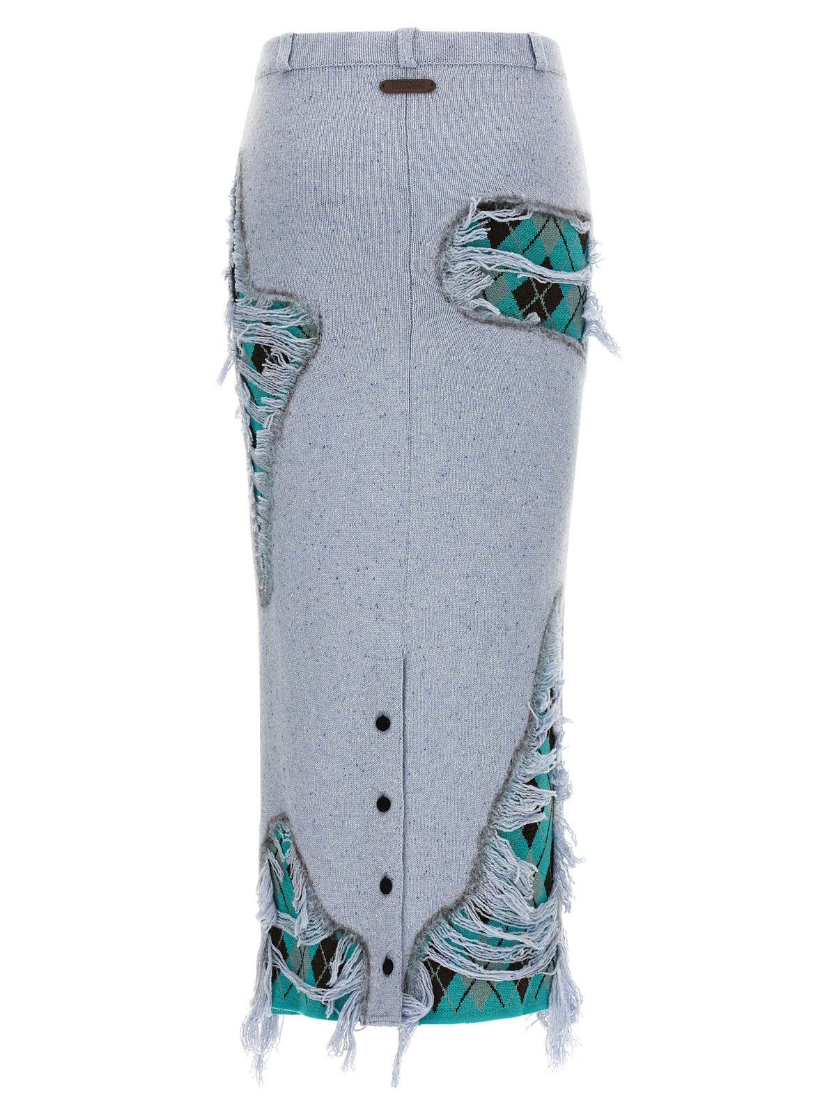 Moschino Blue Wool Midi Women's Skirt