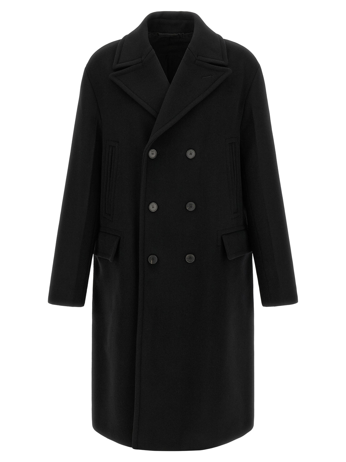 Fendi Black Virgin Wool Men's Coat