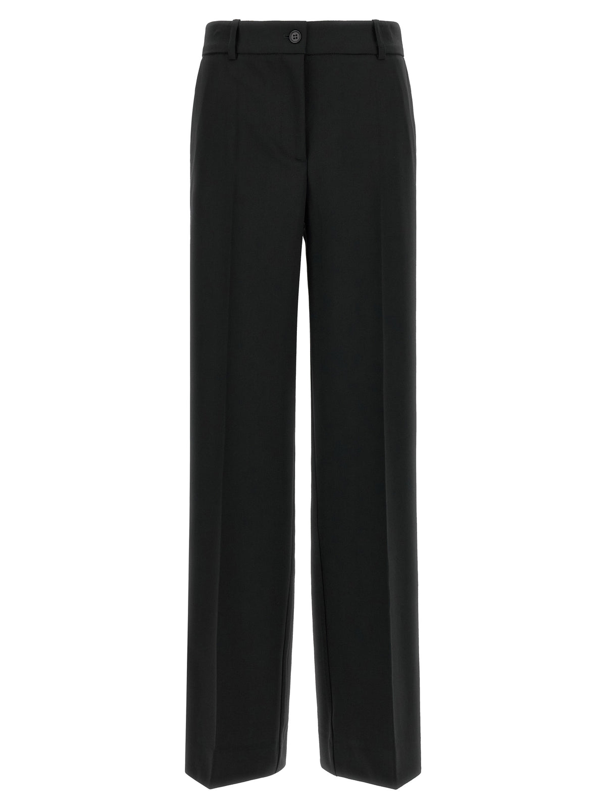 P.A.R.O.S.H. Black Virgin Wool Flared Women's Pants