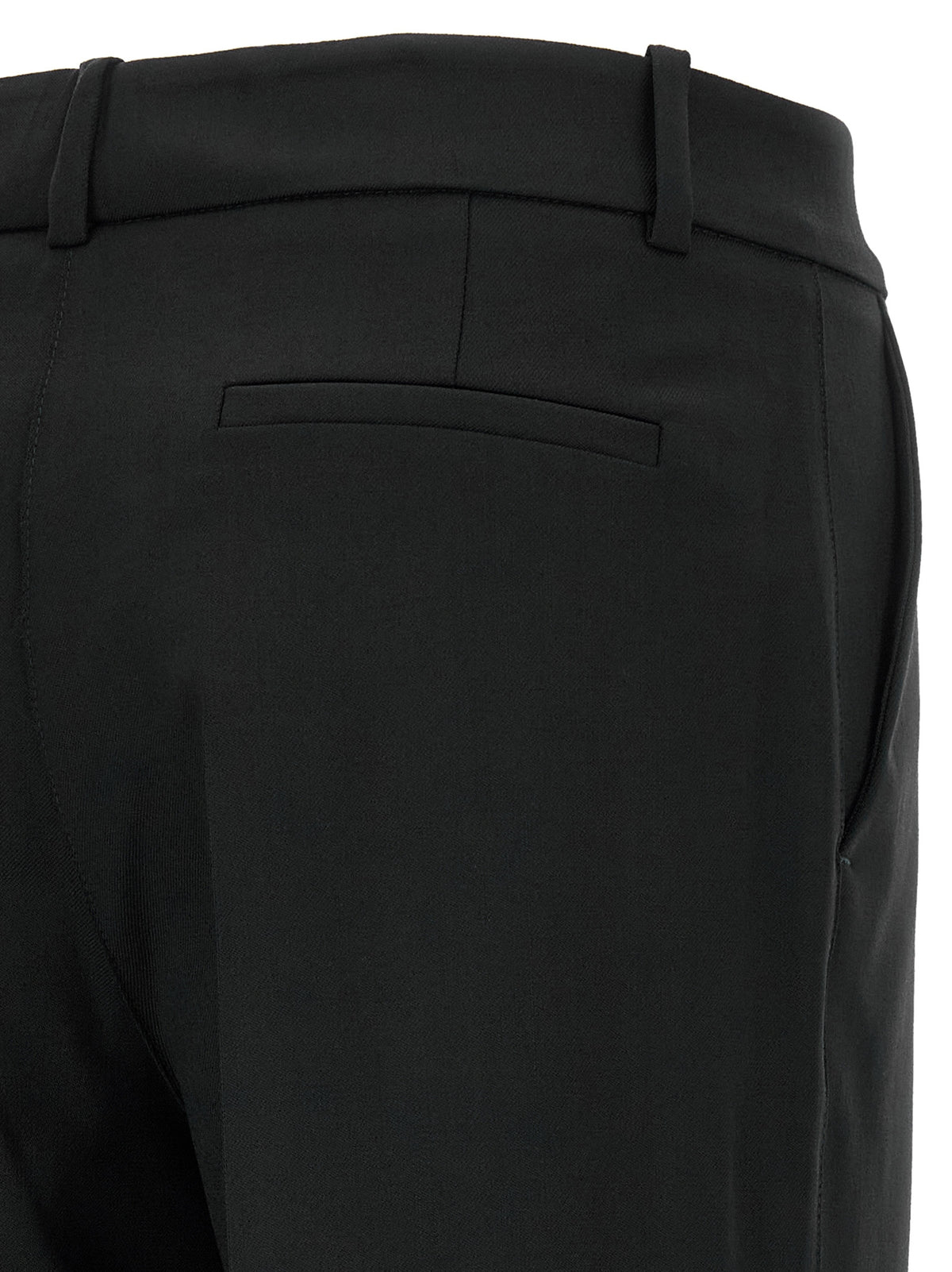 P.A.R.O.S.H. Black Virgin Wool Flared Women's Pants
