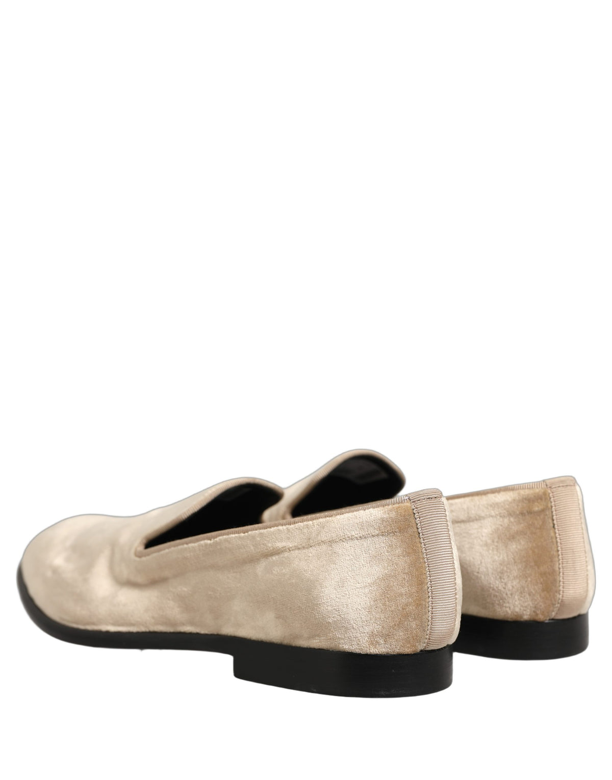 Dolce & Gabbana Beige Suede Slip On Slippers Loafers Men's Shoes