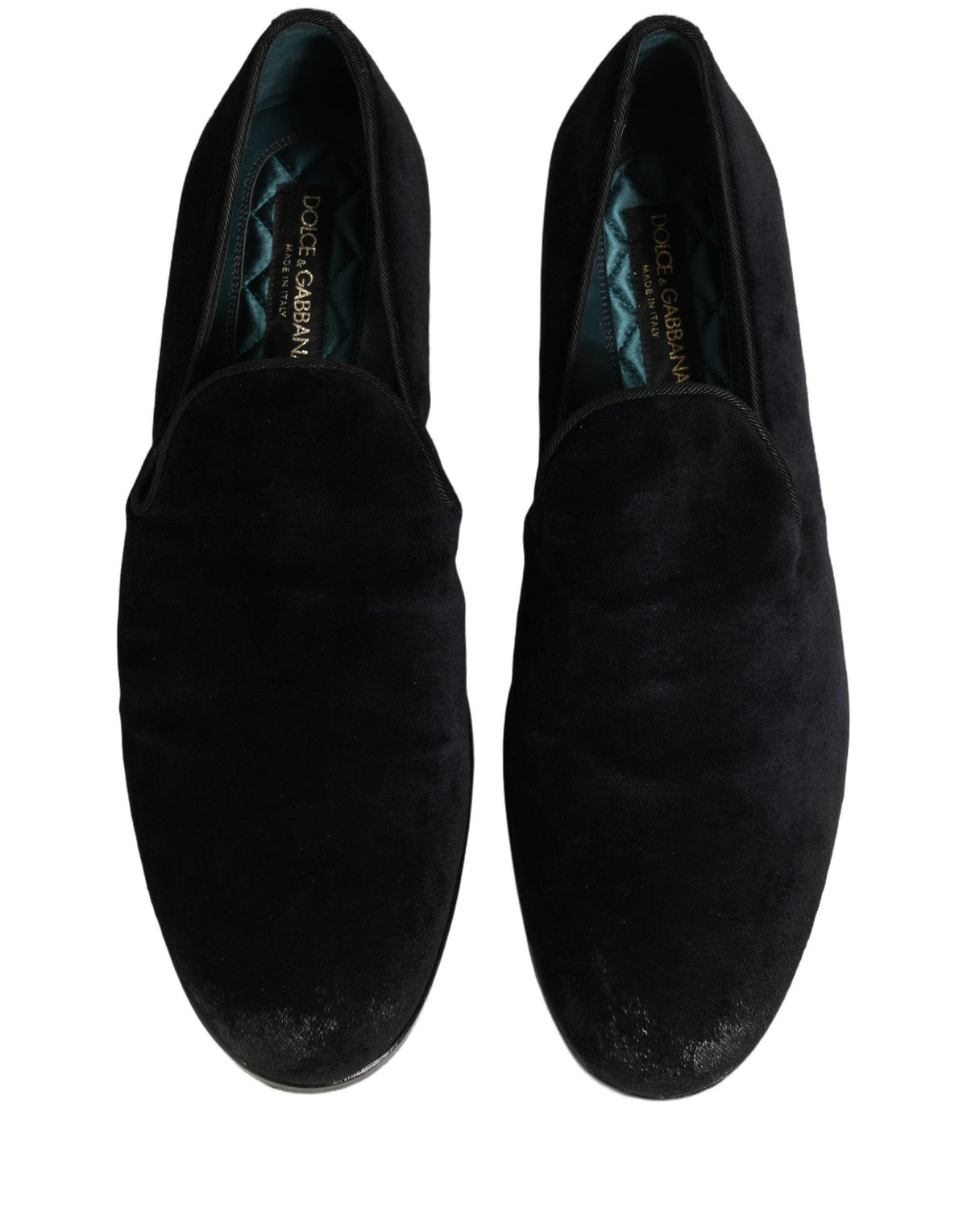 Dolce & Gabbana Black Suede Slip On Slippers Loafers Men's Shoes