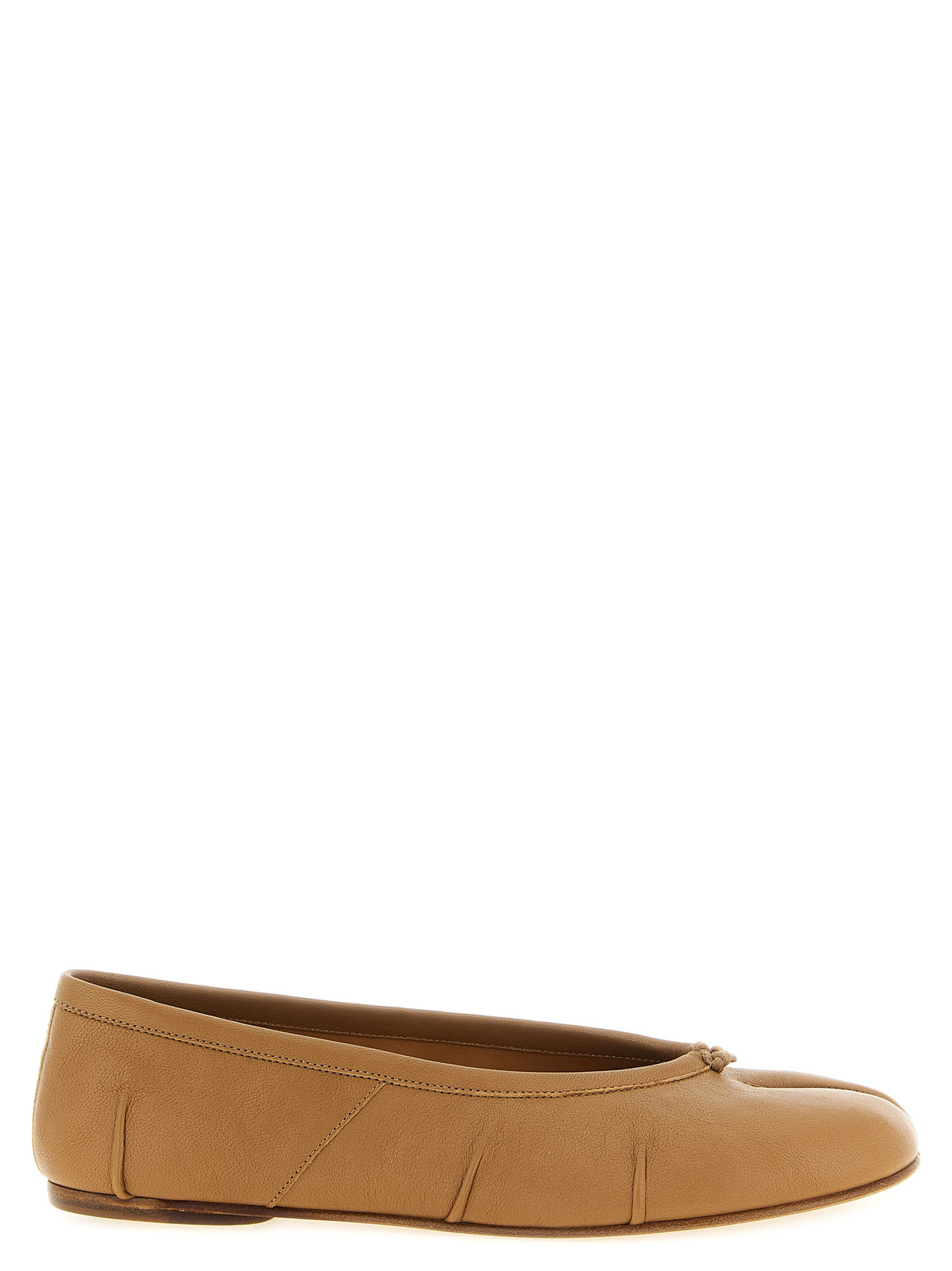Maison Margiela Beige Lamb Leather Ballet Women's Flats