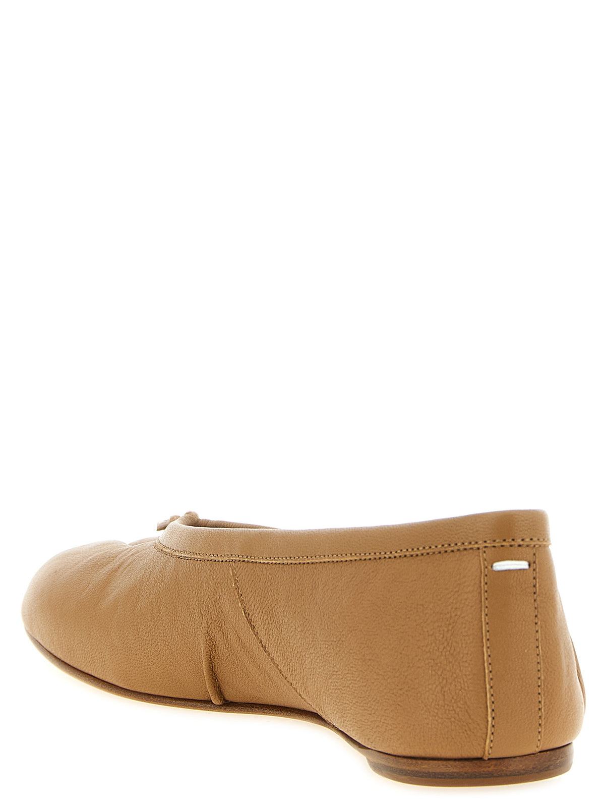 Maison Margiela Beige Lamb Leather Ballet Women's Flats