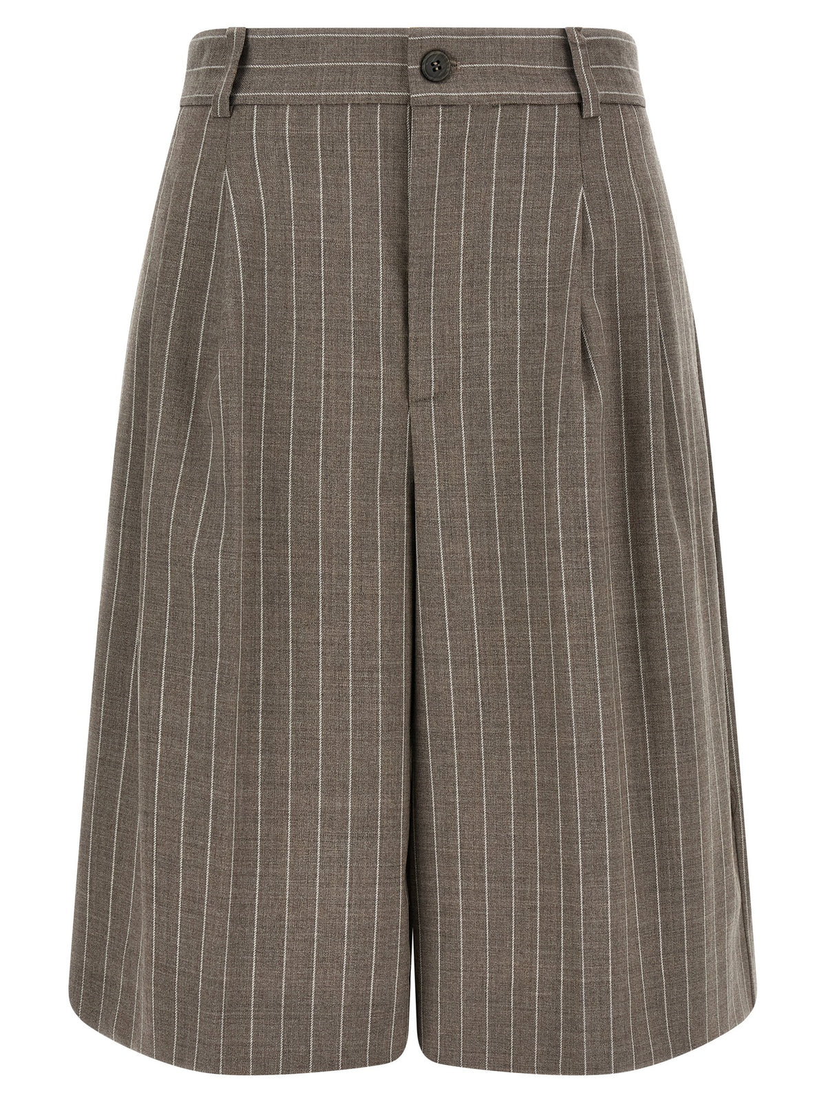 P.A.R.O.S.H. Brown Virgin Wool Bermuda Women's Shorts