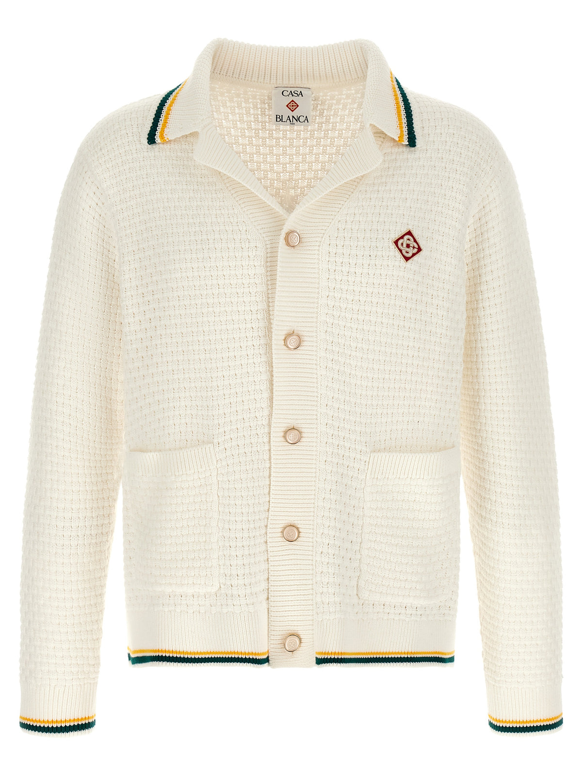 Casablanca White Cotton Men's Cardigan