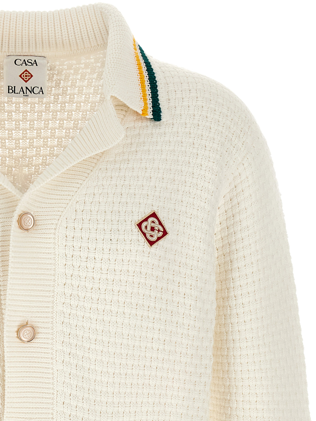 Casablanca White Cotton Men's Cardigan