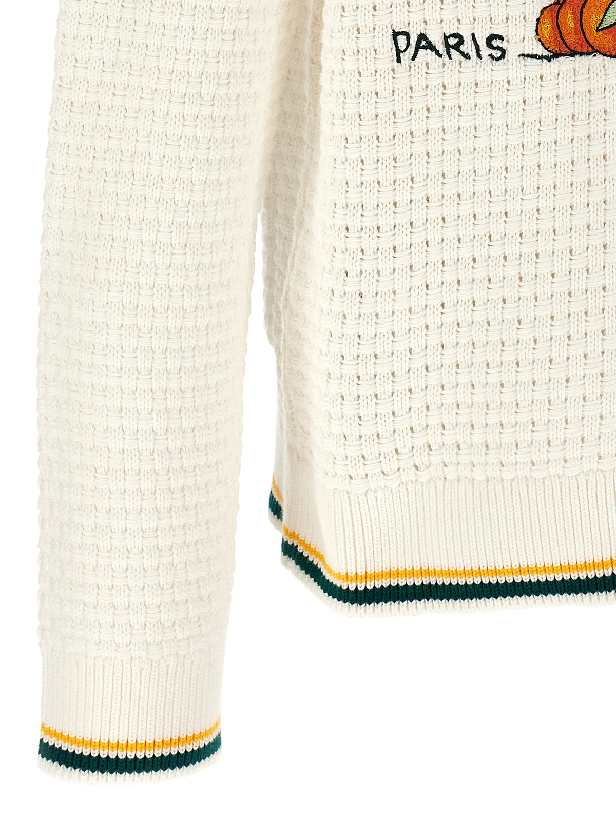 Casablanca White Cotton Men's Cardigan
