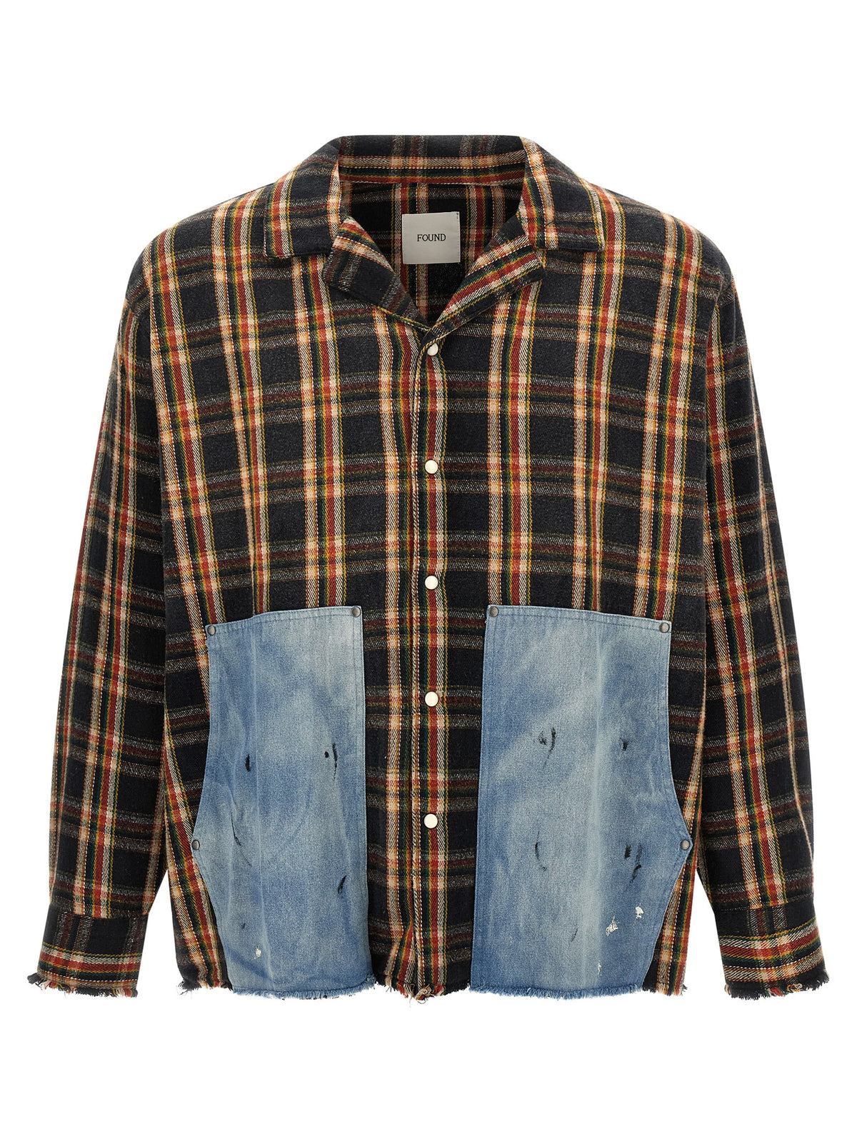 FOUND Multicolor Cotton Men's Blouse