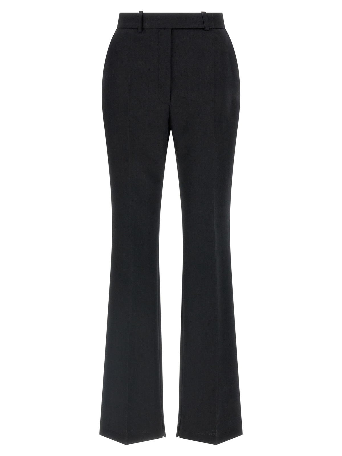Elisabetta Franchi Black Virgin Wool Flared Women's Pants