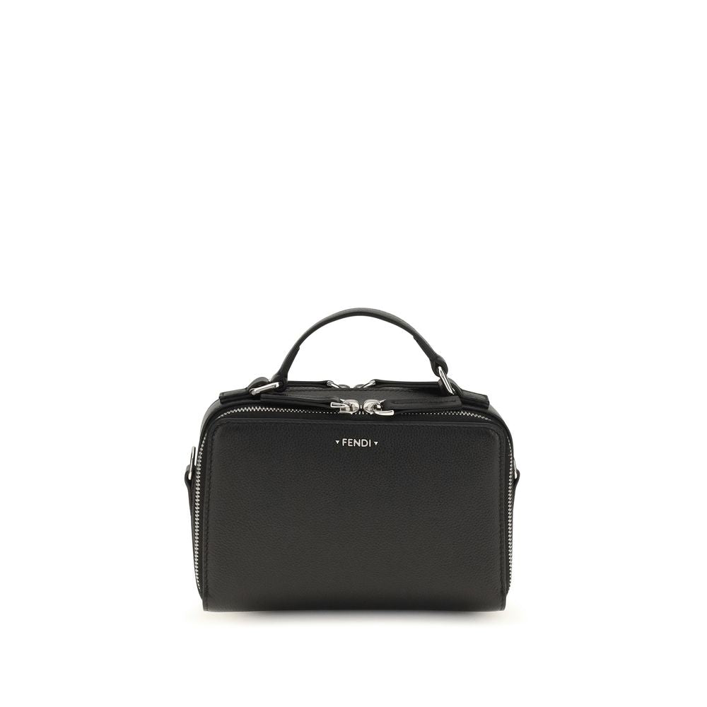 Fendi Black Calf Leather Bos Taurus Shoulder Men's Bag
