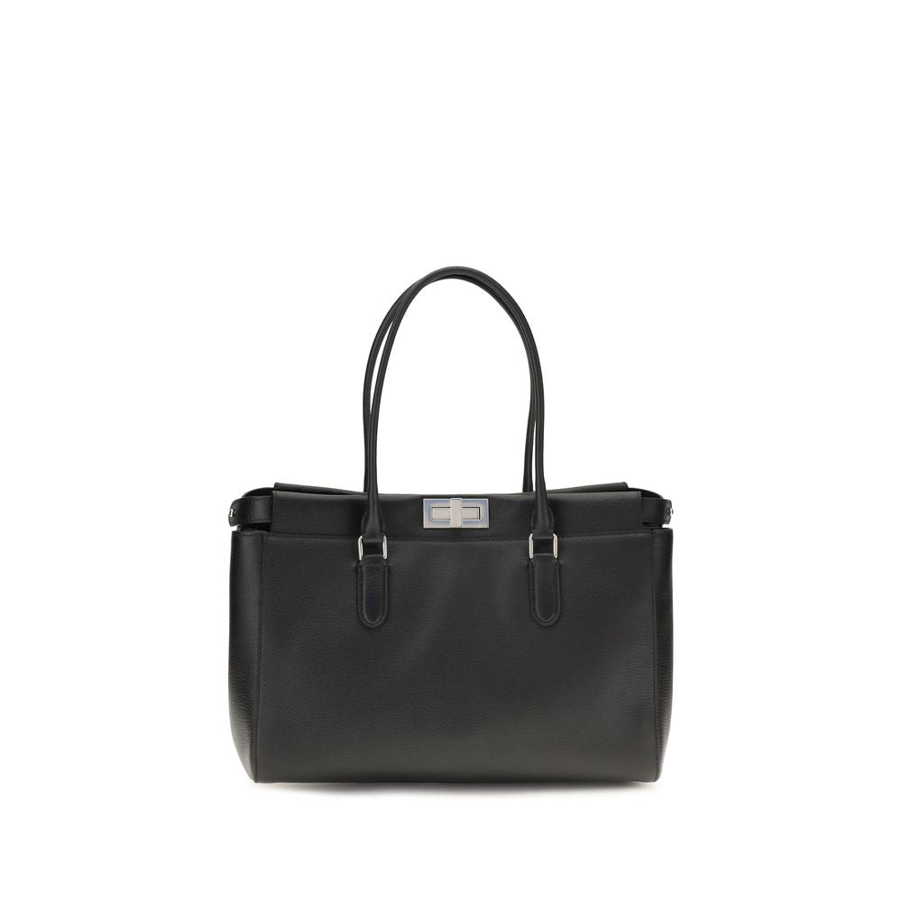 Fendi Black Calf Leather Bos Taurus Shoulder Women's Bag