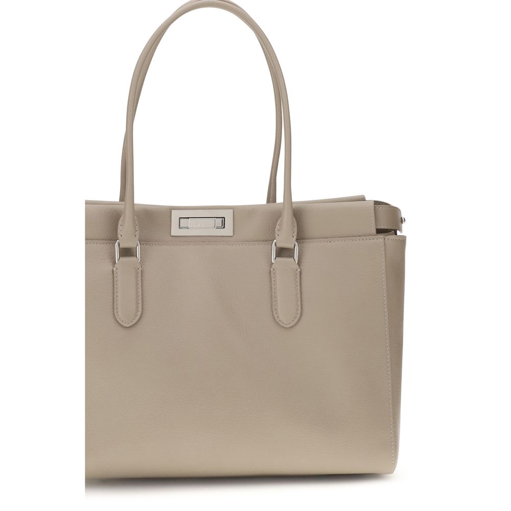 Fendi Beige Calf Leather Bos Taurus Shoulder Women's Bag