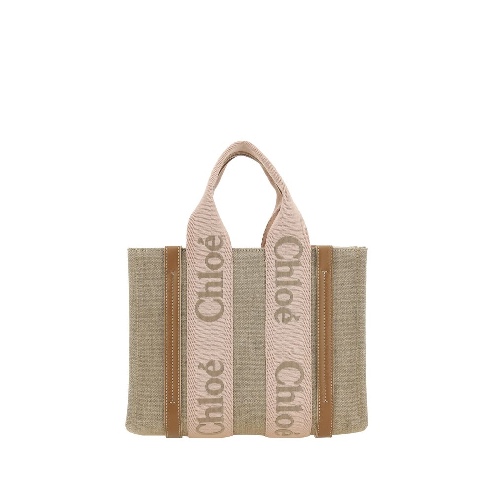 Chloé Beige Linen Women's Handbag