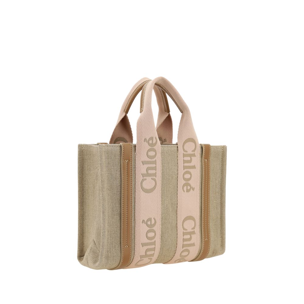 Chloé Beige Linen Women's Handbag