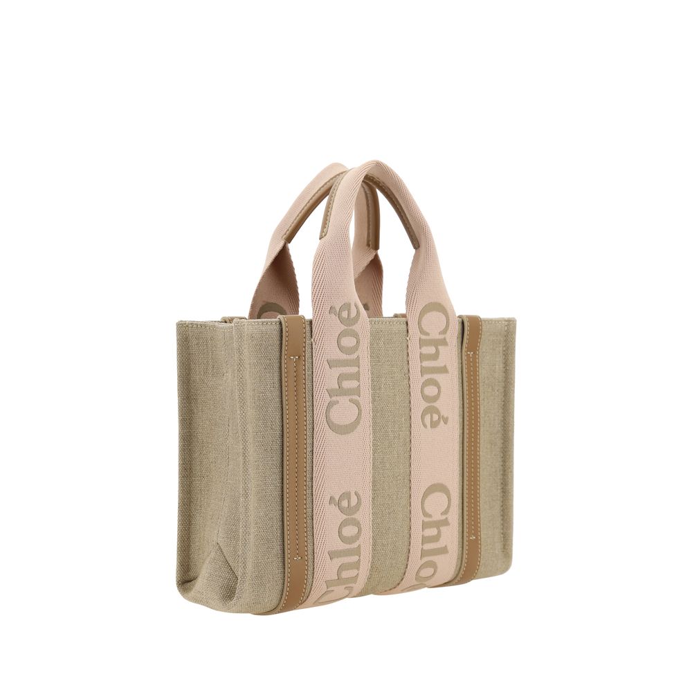 Chloé Beige Linen Women's Handbag