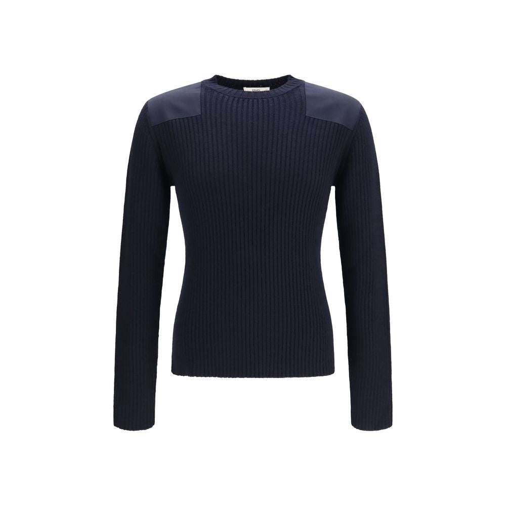 Fendi Blue Wool Oves Aries Men's Sweatshirt
