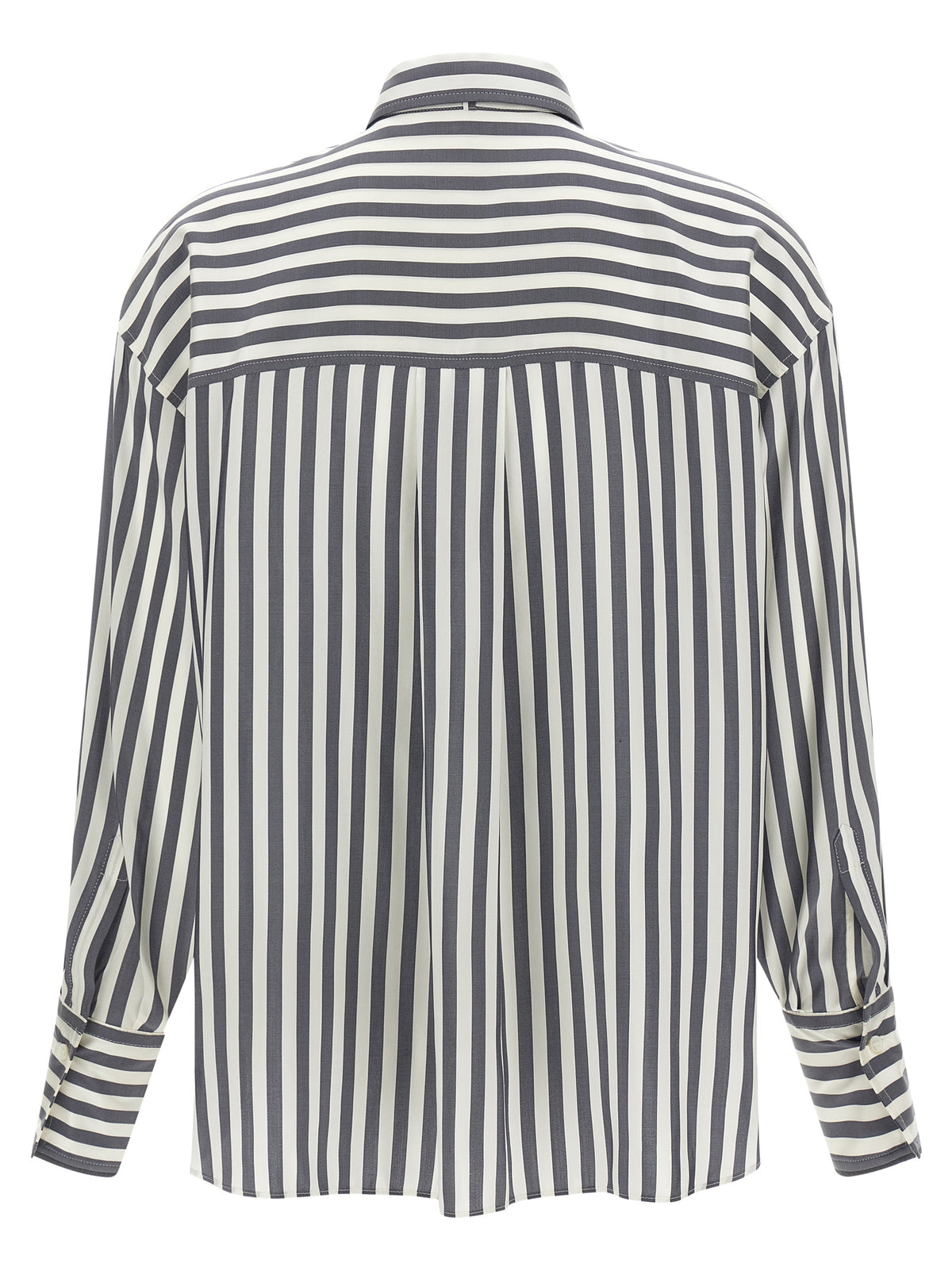 Brunello Cucinelli Gray Silk Women's Blouse