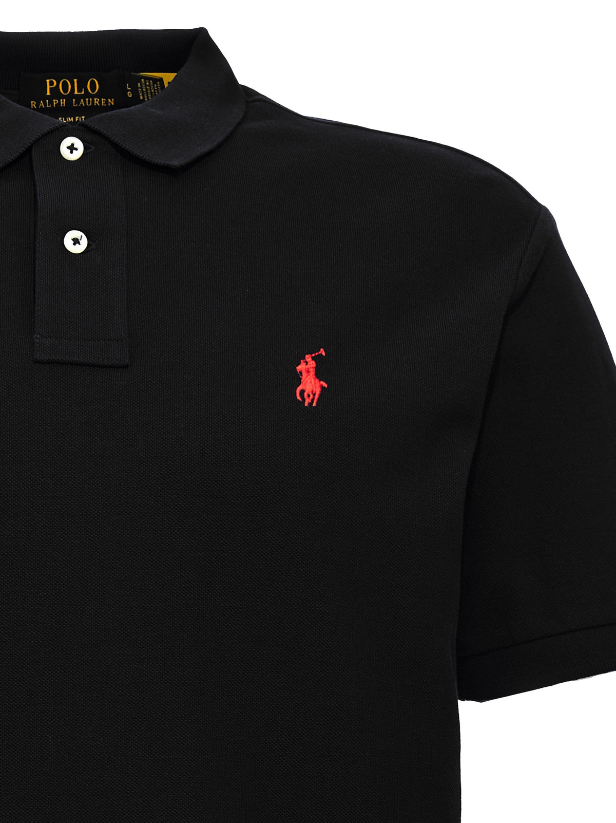 Polo Ralph Lauren Black Cotton Polo Men's Shirt