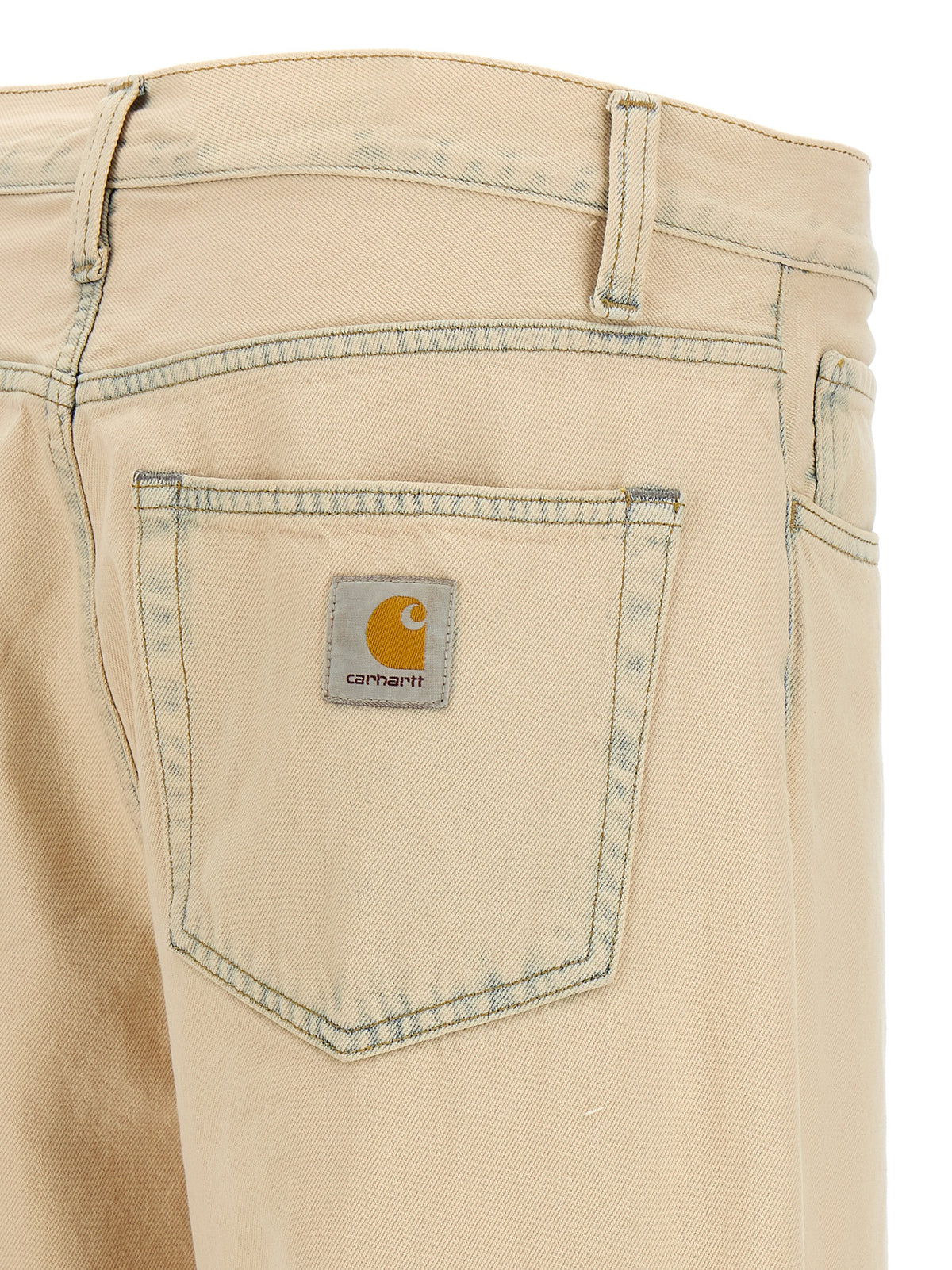 Carhartt Wip Beige Cotton Straight-Leg Men's Jeans