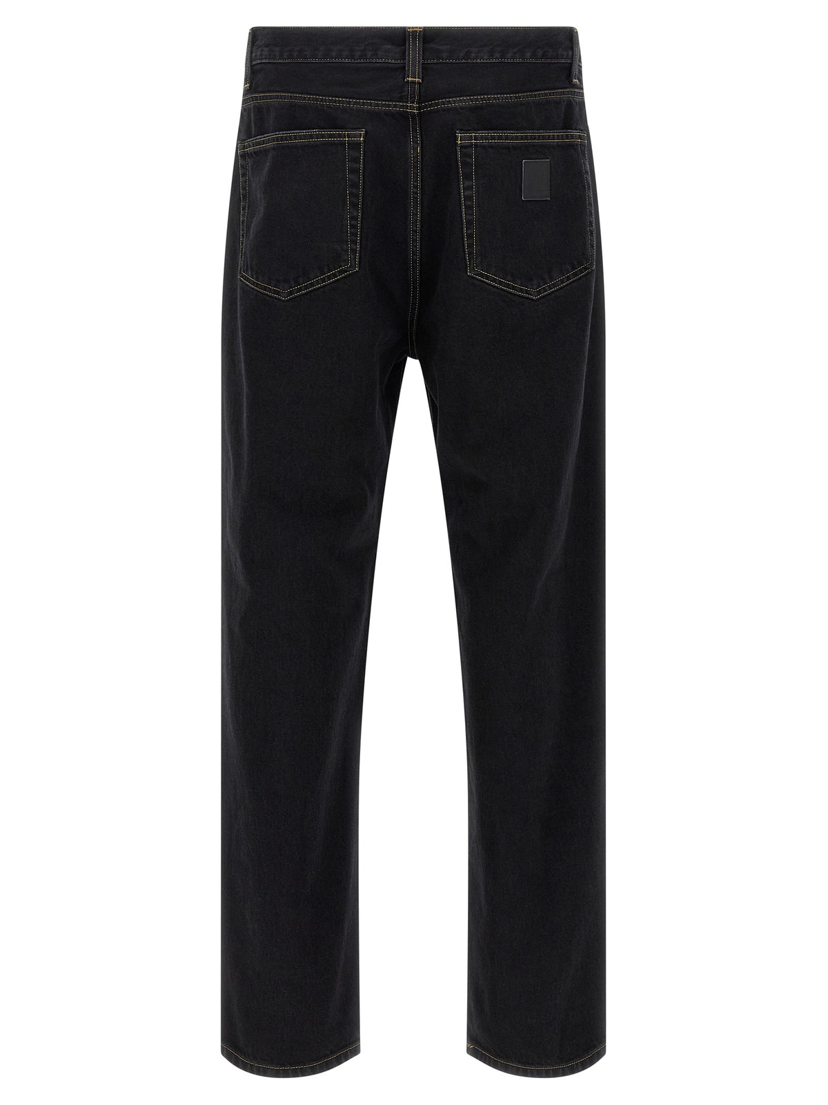 Carhartt Wip Black Cotton Tapered Men's Jeans