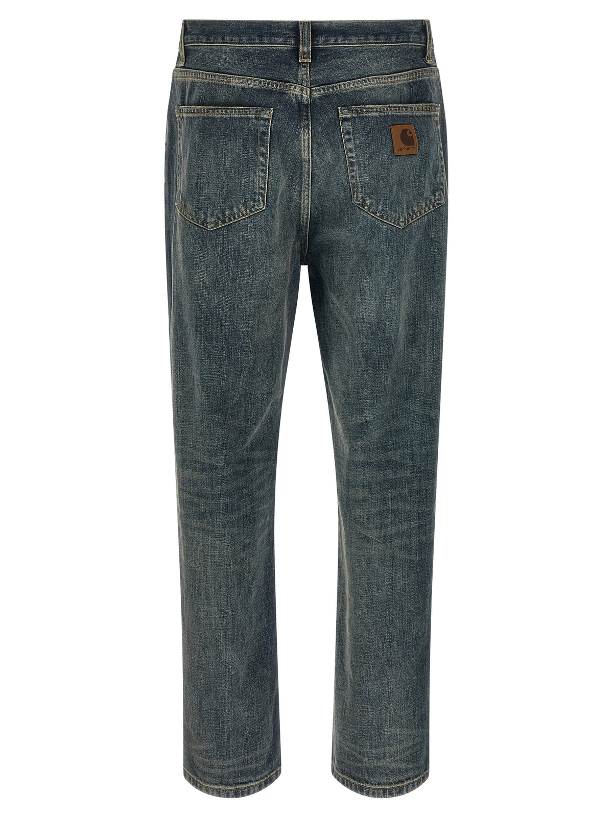 Carhartt Wip Gray Cotton Straight-Leg Men's Jeans