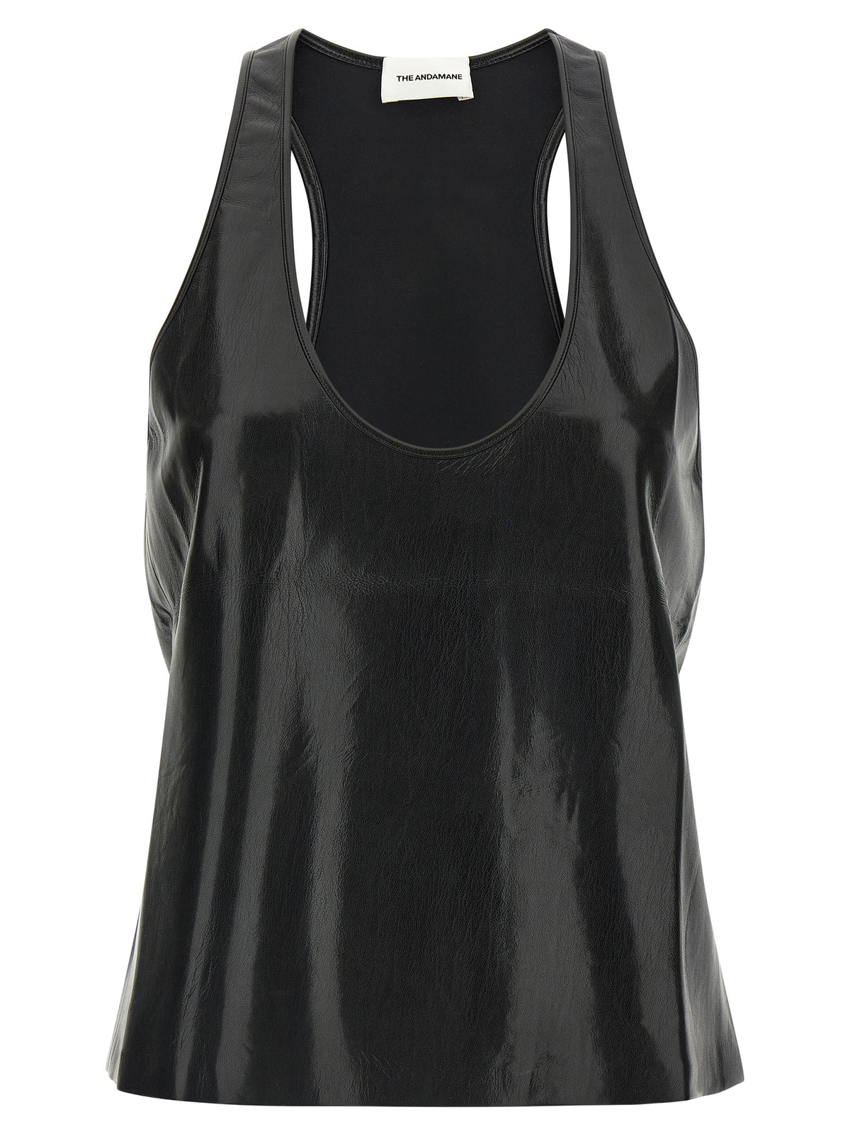 The Andamane Black Polyester Sleeveles Women's T-Shirt
