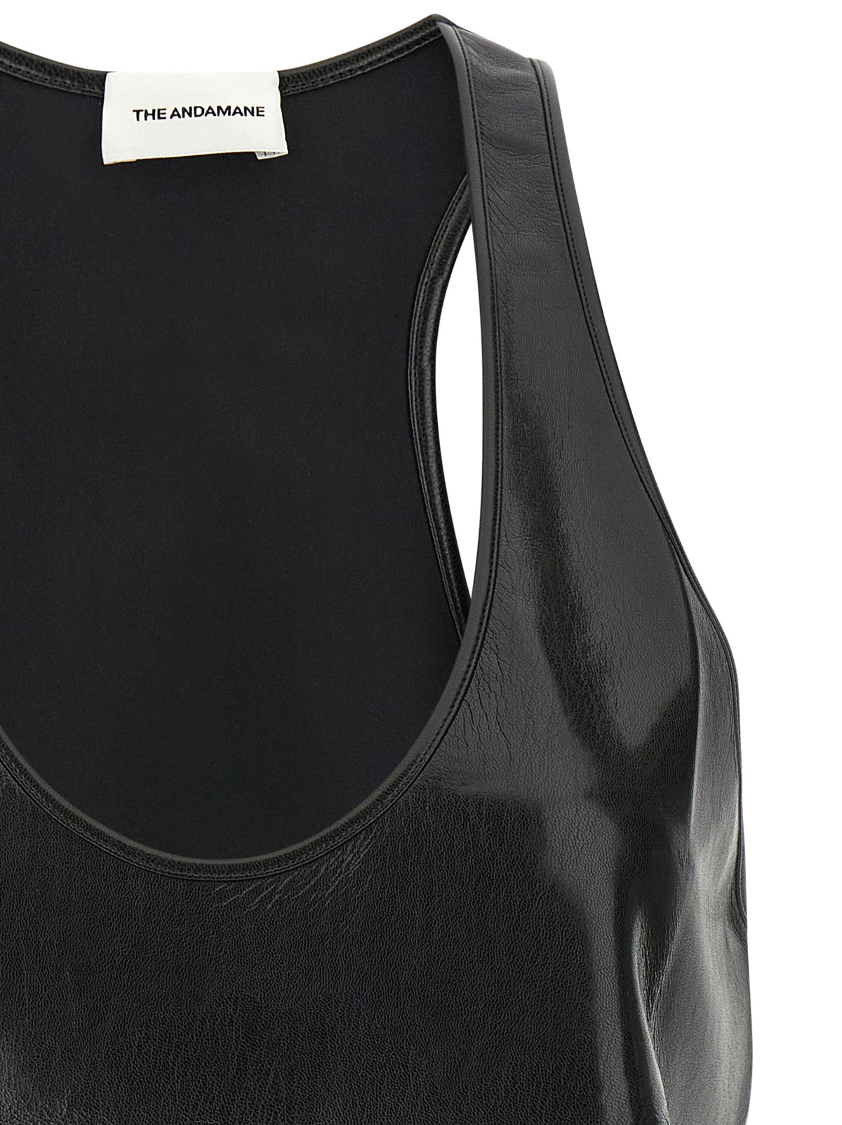 The Andamane Black Polyester Sleeveles Women's T-Shirt