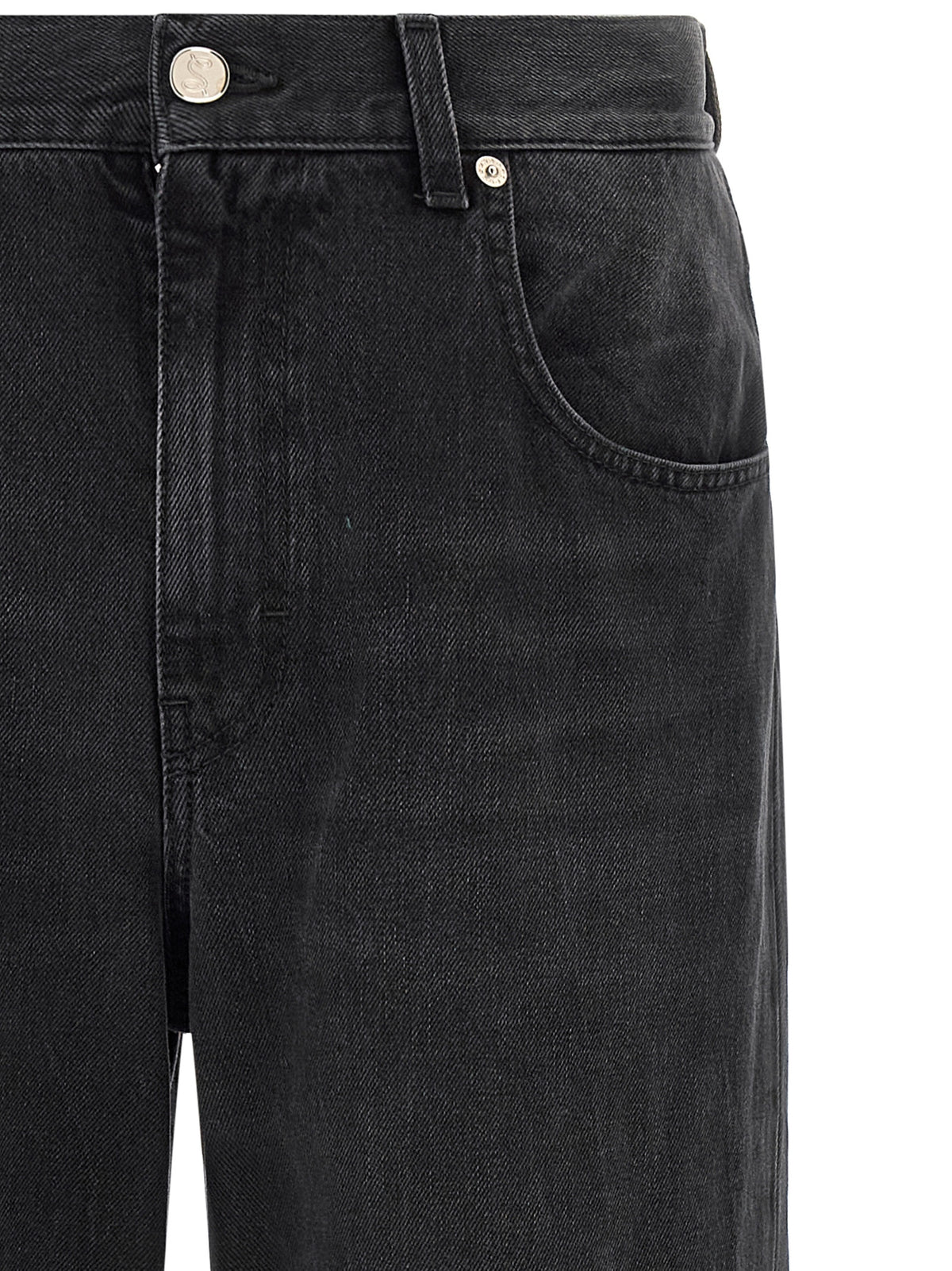SÉFR Black Cotton Relaxed Fit Men's Jeans