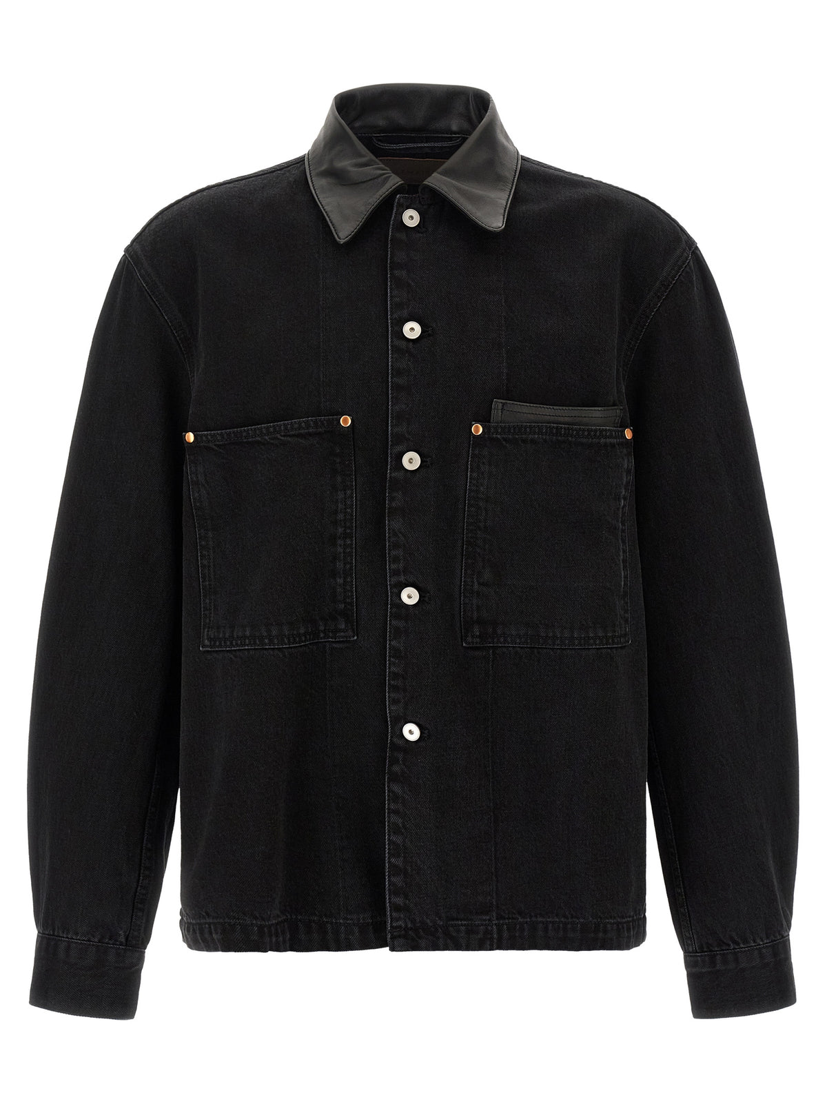Lemaire Black Cotton Denim Men's Jacket
