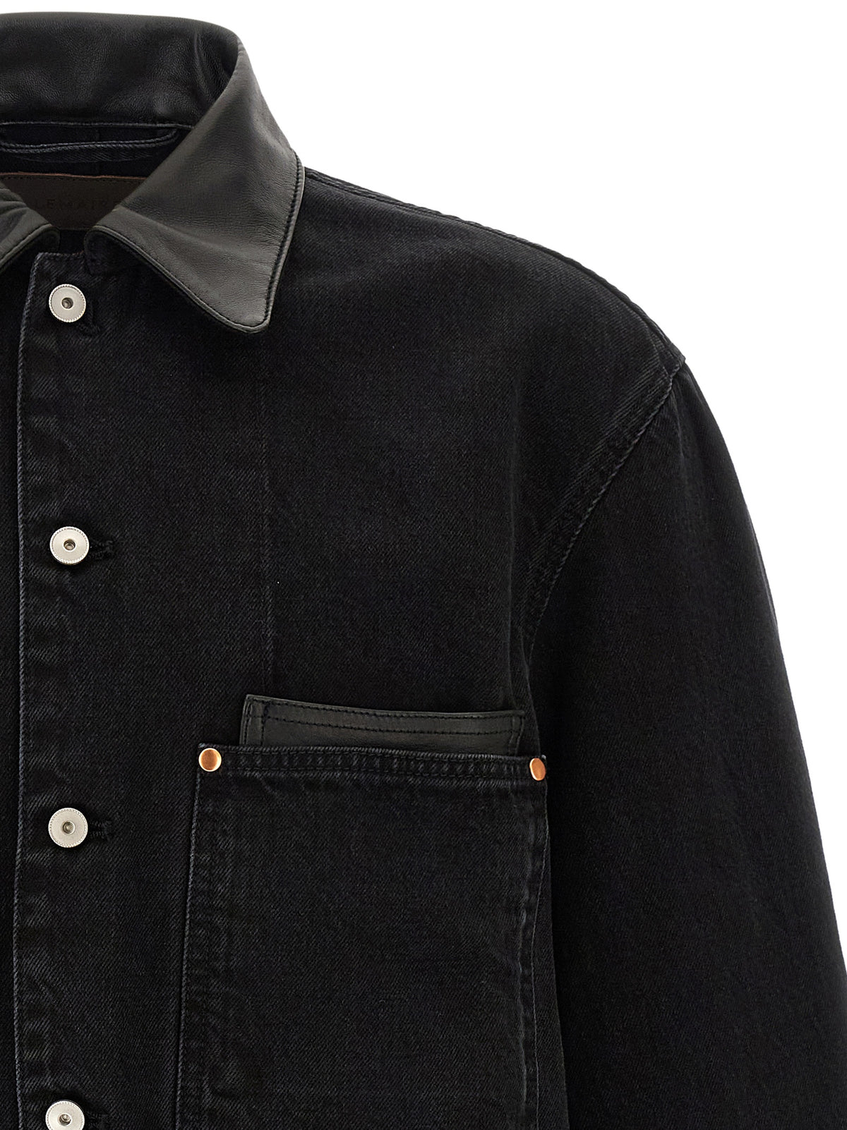 Lemaire Black Cotton Denim Men's Jacket