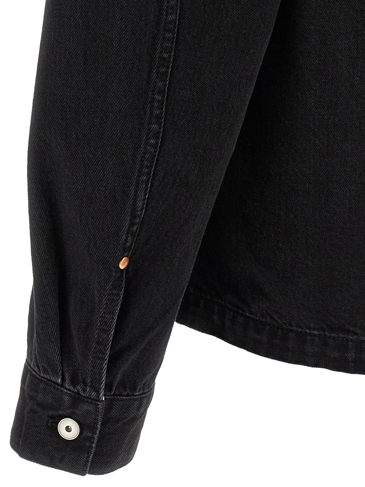 Lemaire Black Cotton Denim Men's Jacket