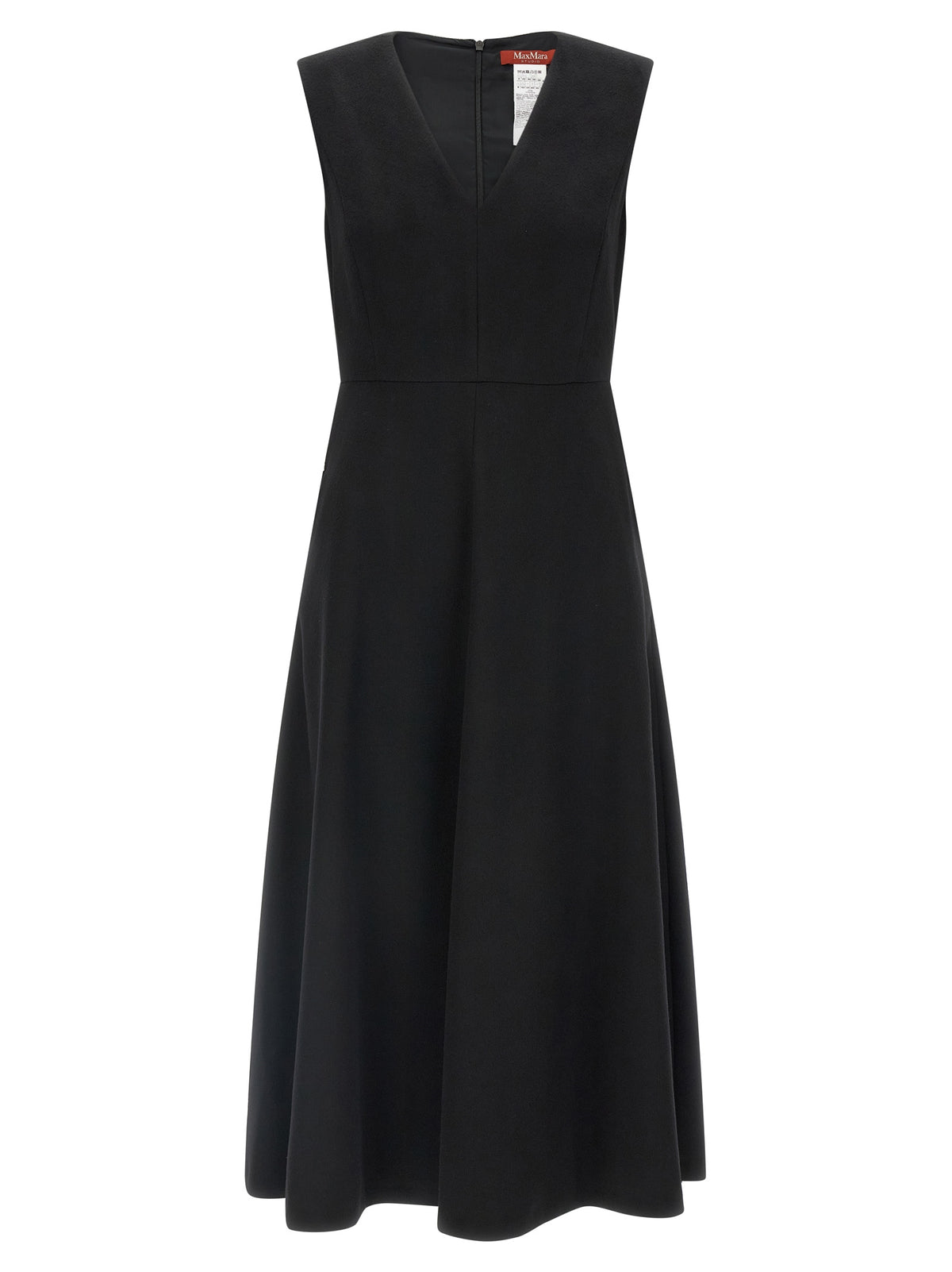 Max Mara Black Wool Midi Women's Dress