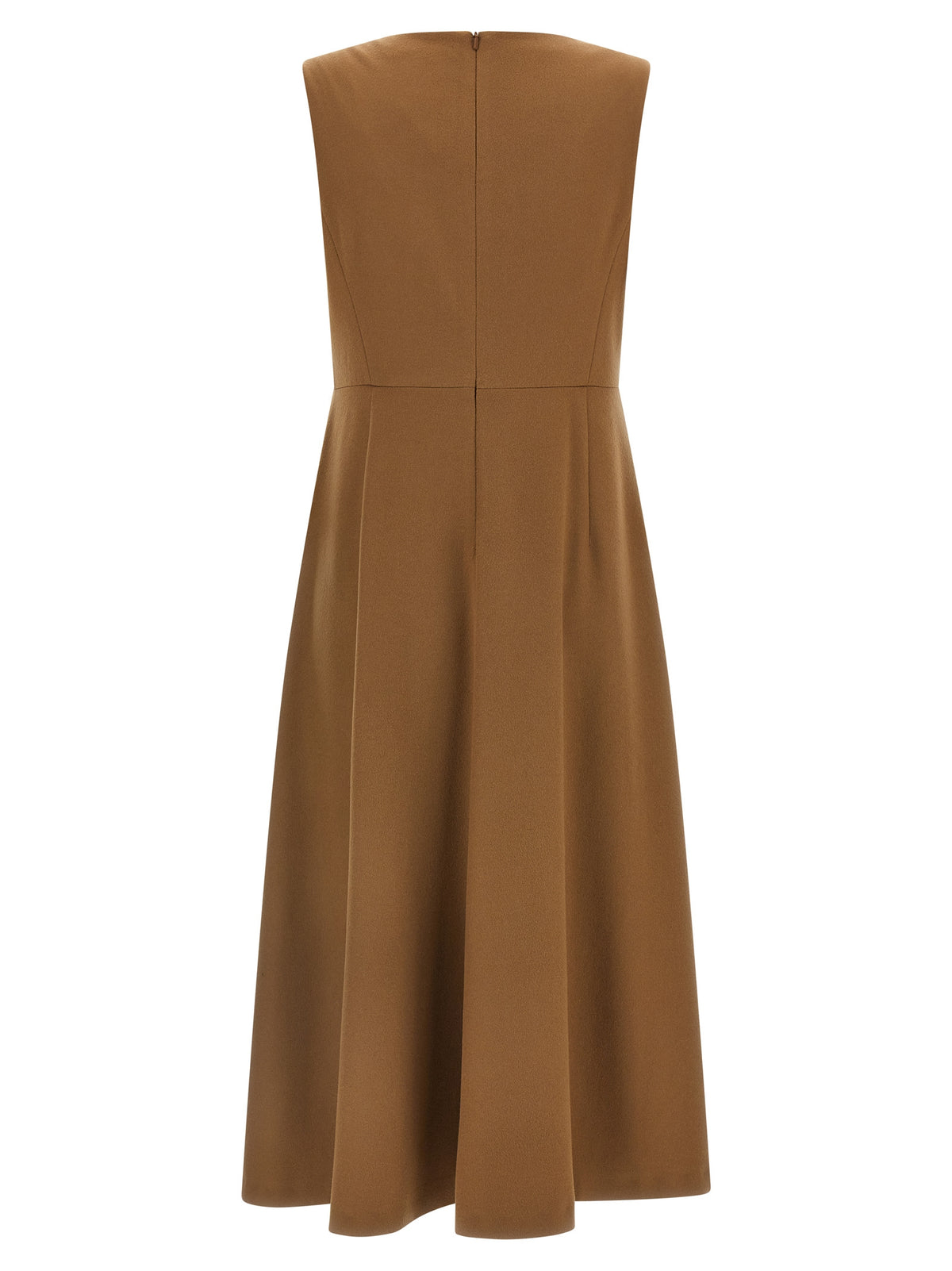 Max Mara Brown Wool Midi Women's Dress