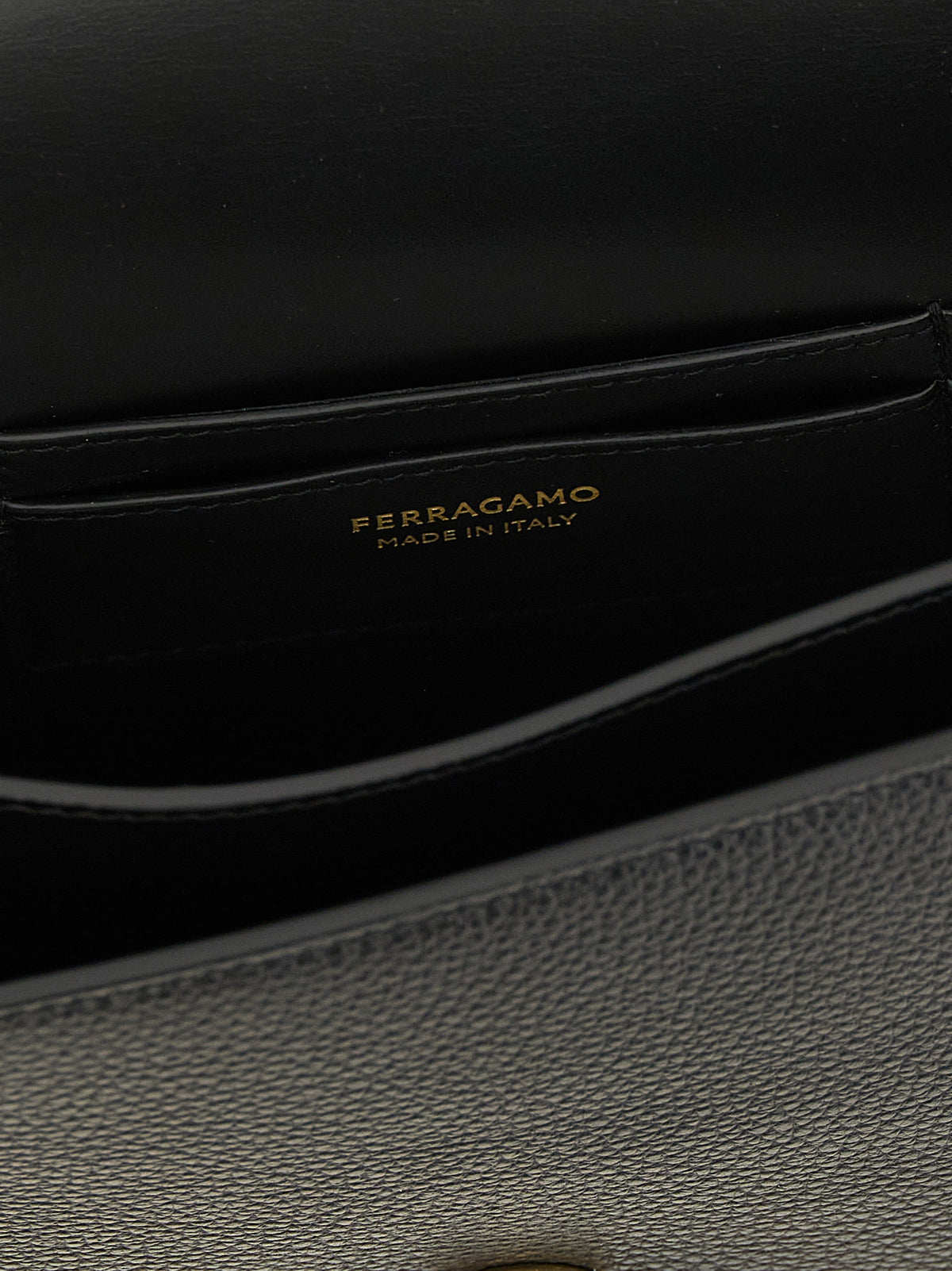 Ferragamo Black Calfskin Crossbody Women's Bag