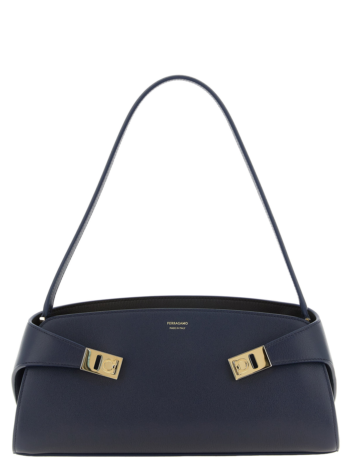 Ferragamo Blue Calfskin Shoulder Women's Bag