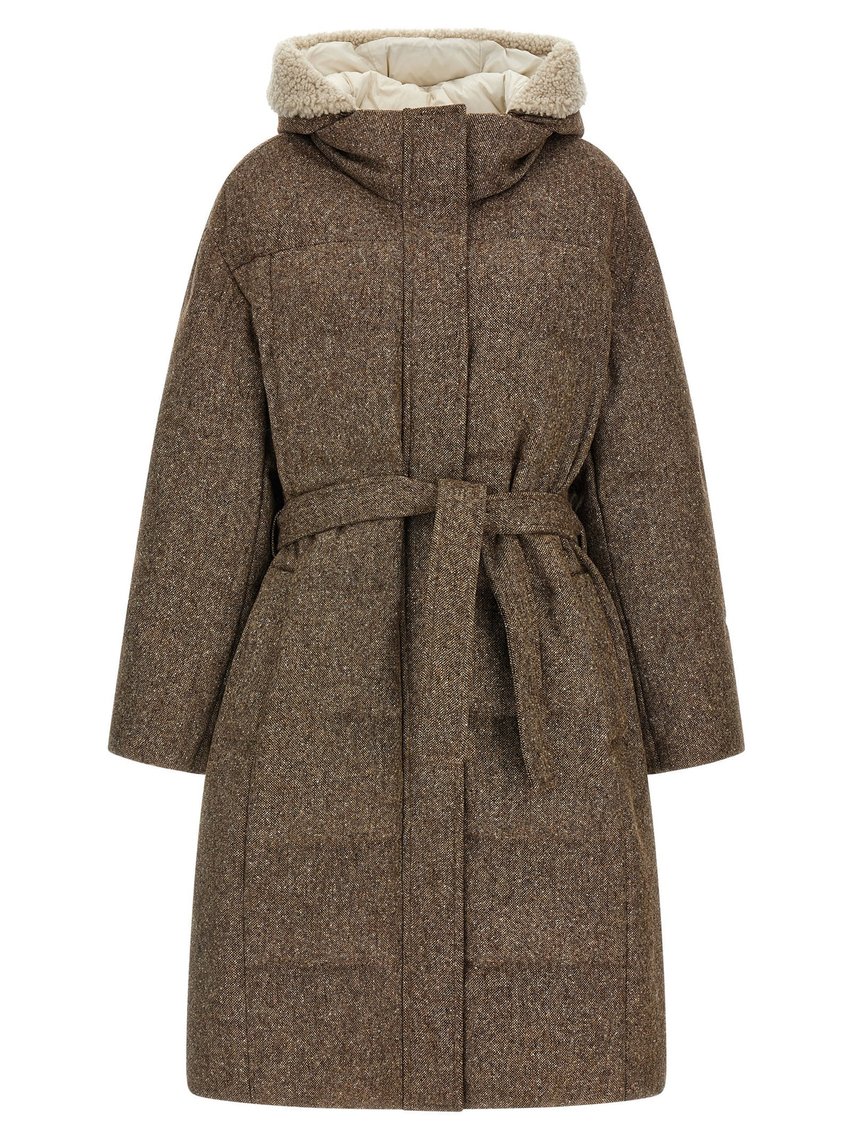 Brunello Cucinelli Brown Virgin Wool Women's Coat