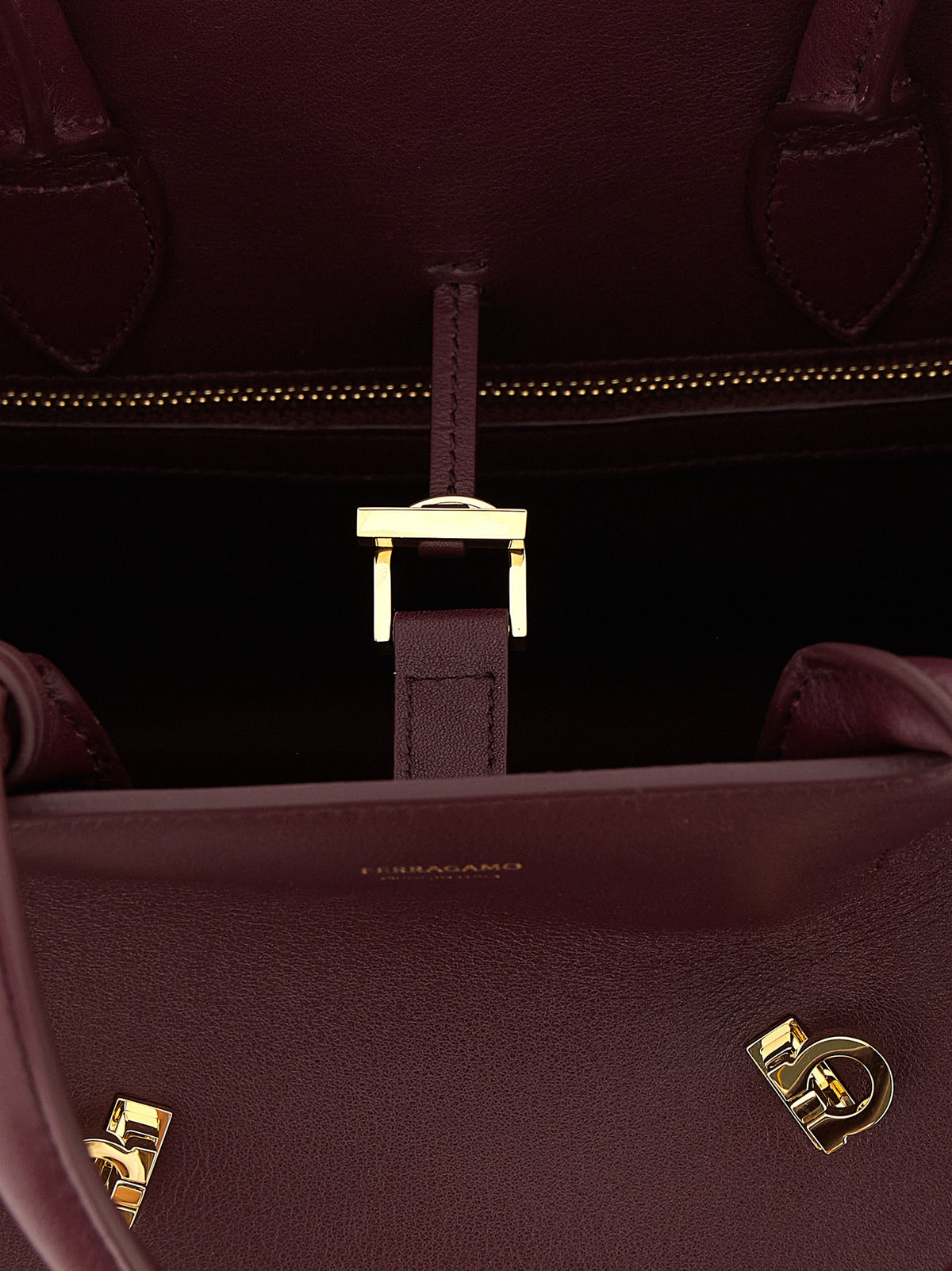 Ferragamo Bordeaux Calfskin Women's Handbag