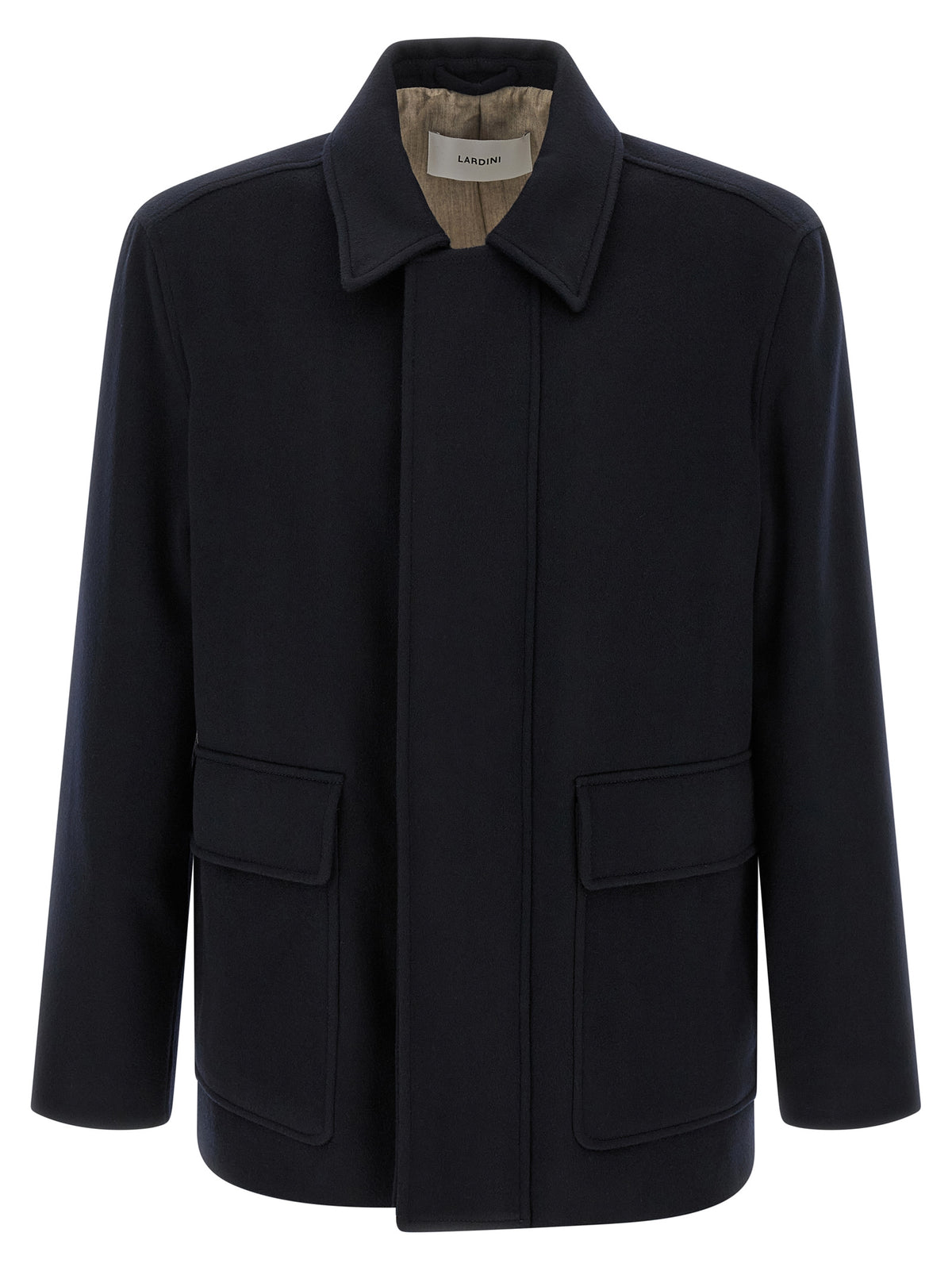 Lardini Blue Cashmere Full-Length Men's Jacket