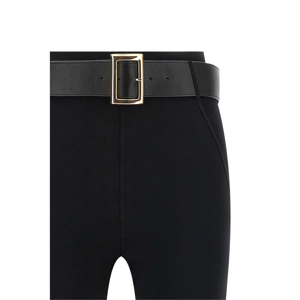 Self-Portrait Black Viscose Athletic Women's Pants