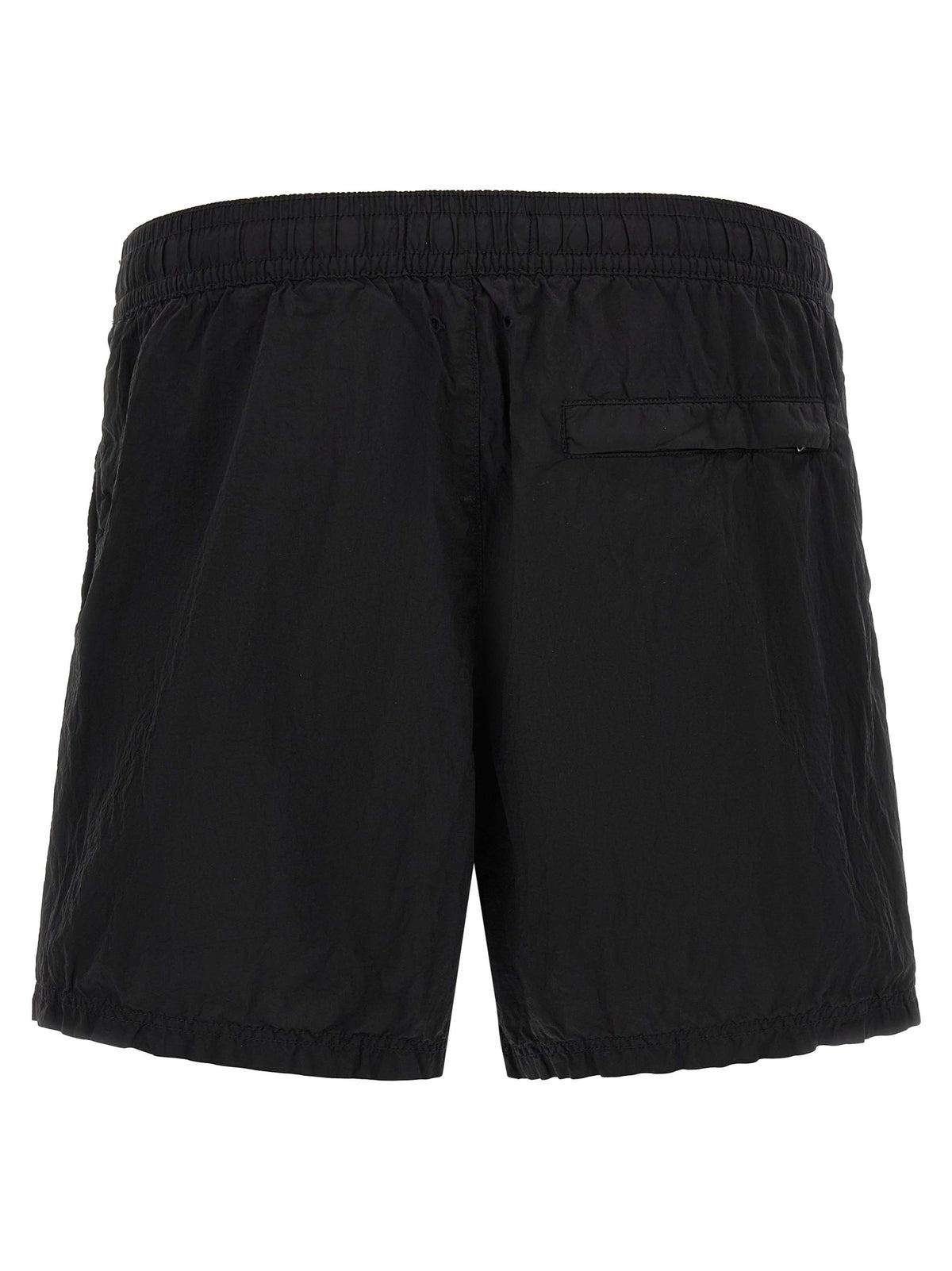 Stone Island Black Polyamide Cargo Men's Shorts